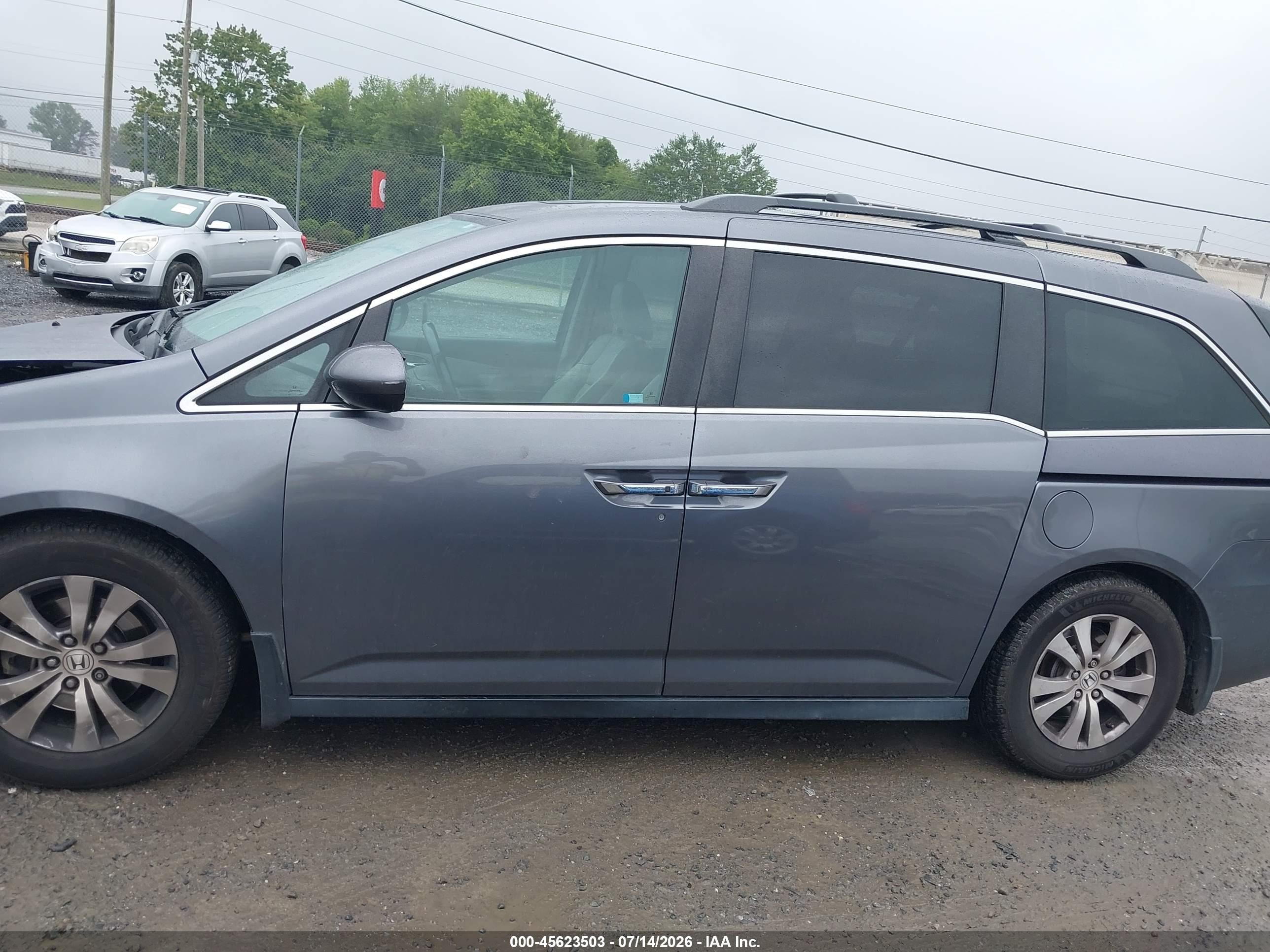 2015 Honda Odyssey Ex-l Gray vin: 5FNRL5H68FB003145
