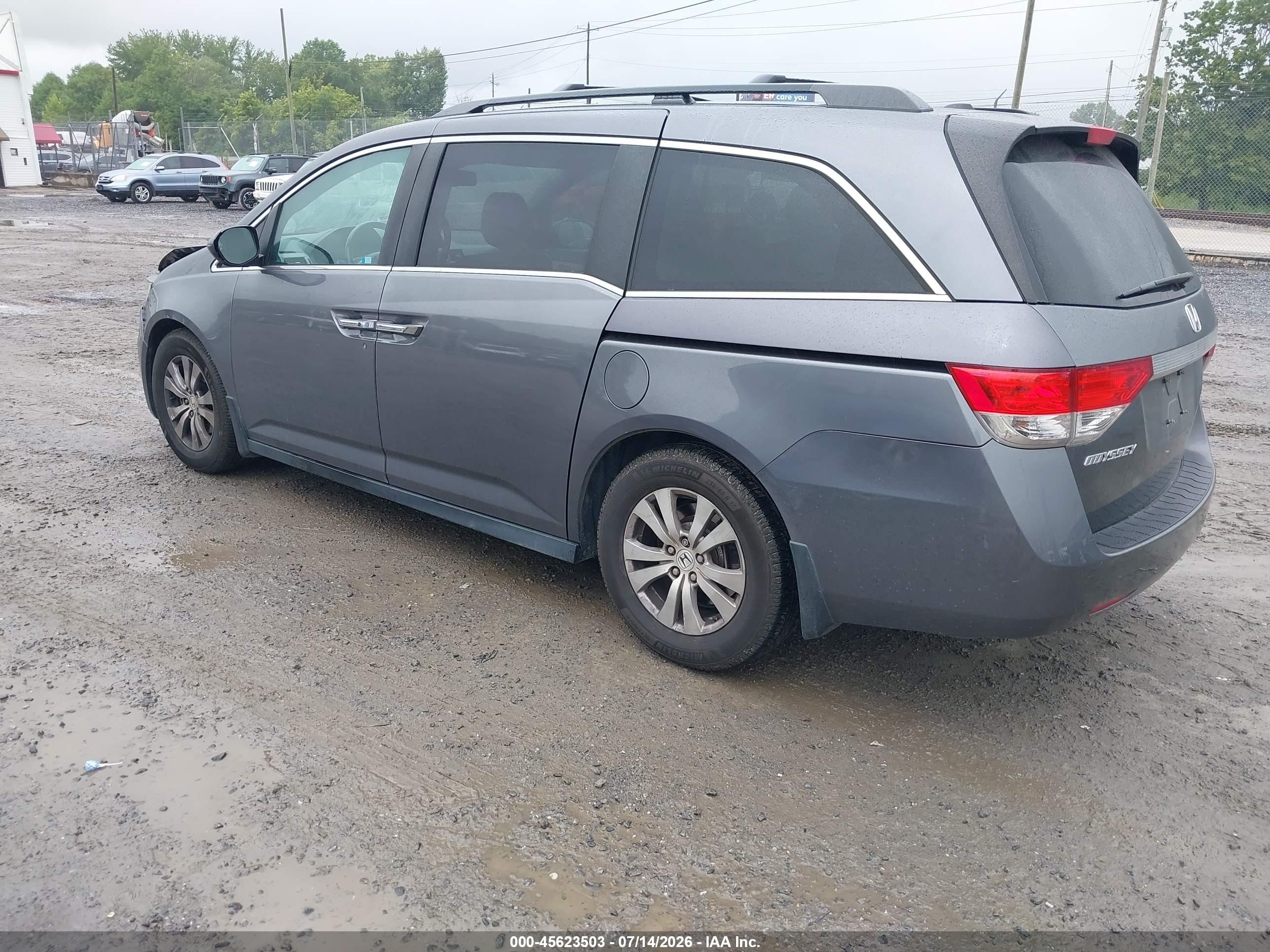2015 Honda Odyssey Ex-l Gray vin: 5FNRL5H68FB003145