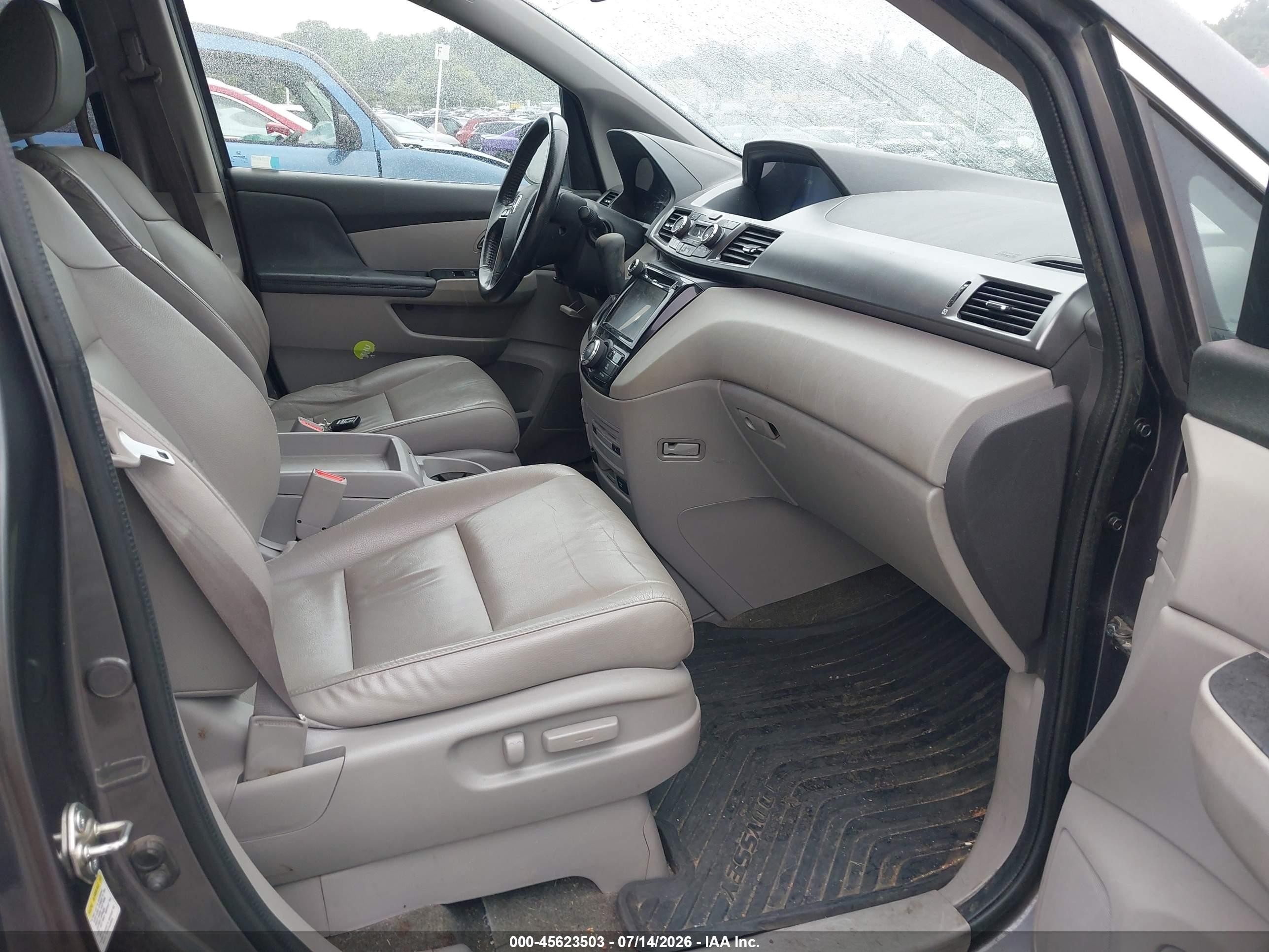 2015 Honda Odyssey Ex-l Gray vin: 5FNRL5H68FB003145