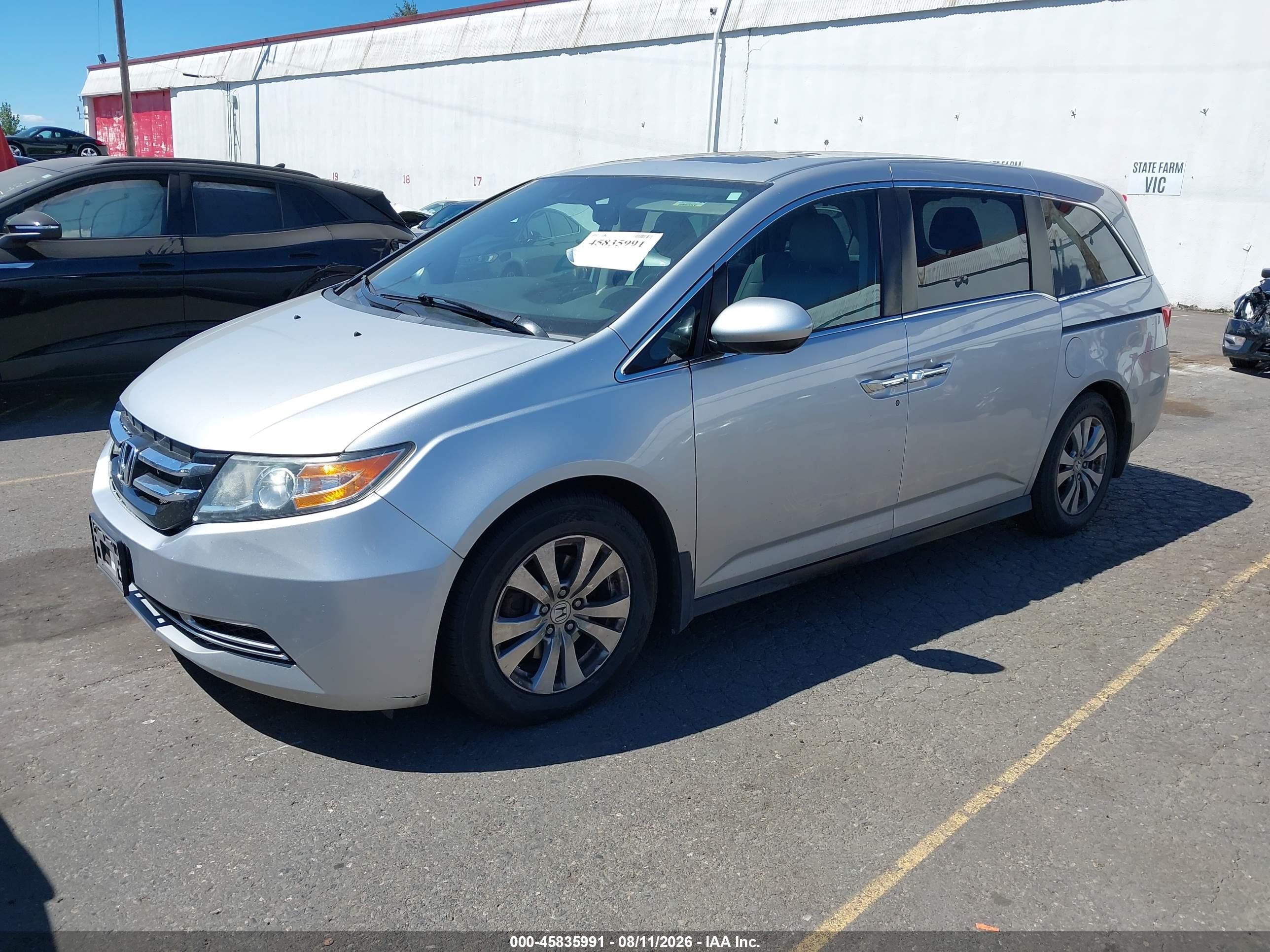 2015 Honda Odyssey Ex-l Silver vin: 5FNRL5H68FB006000