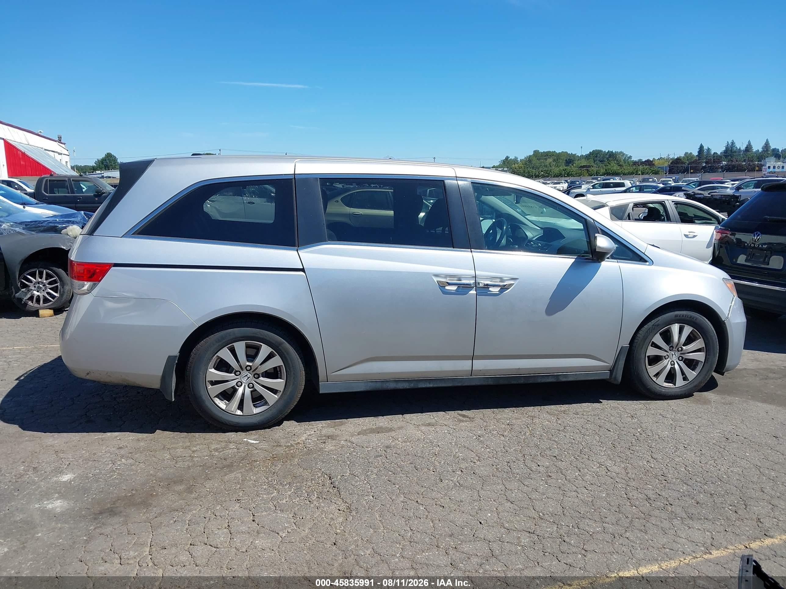 2015 Honda Odyssey Ex-l Silver vin: 5FNRL5H68FB006000