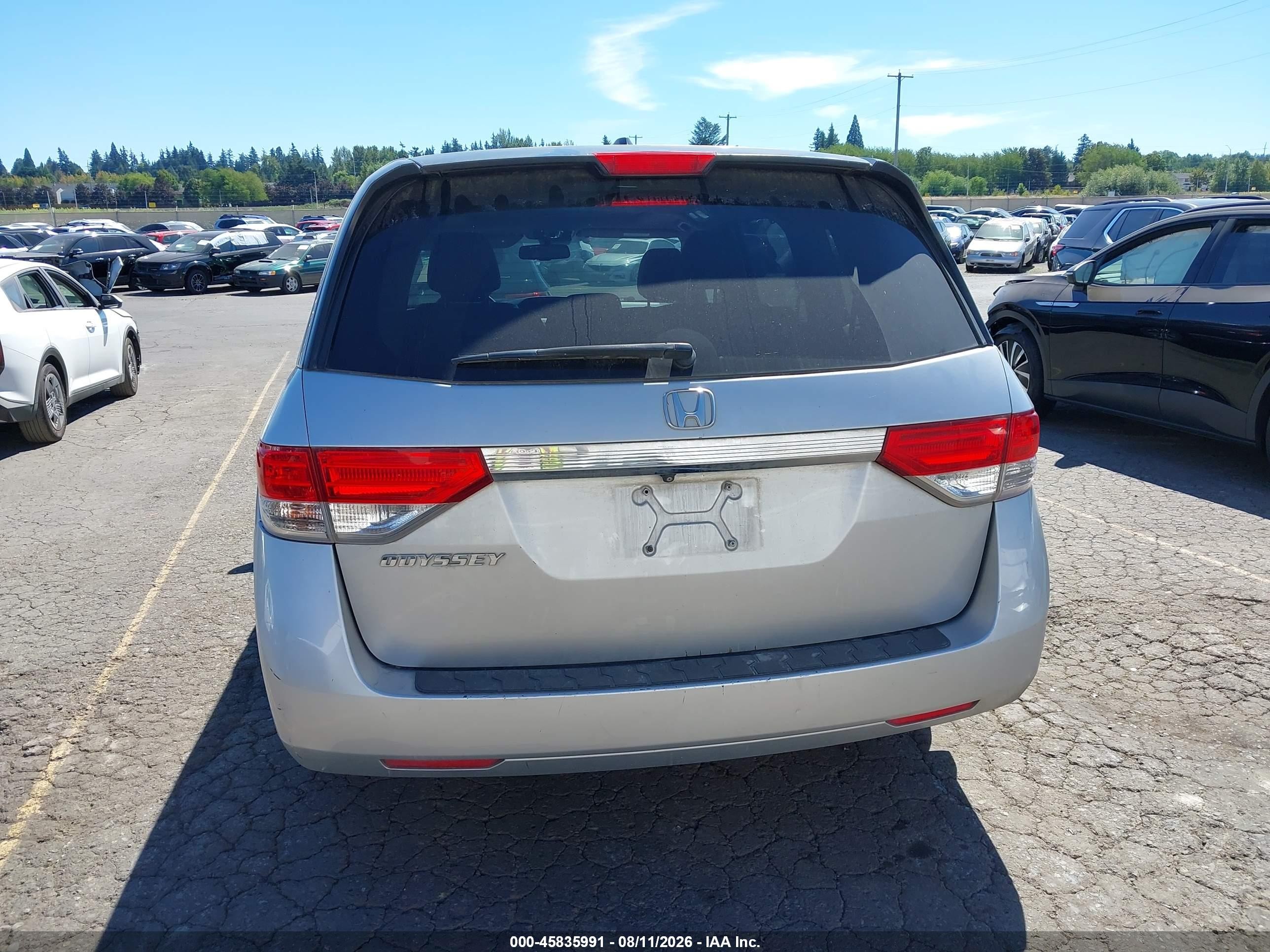 2015 Honda Odyssey Ex-l Silver vin: 5FNRL5H68FB006000