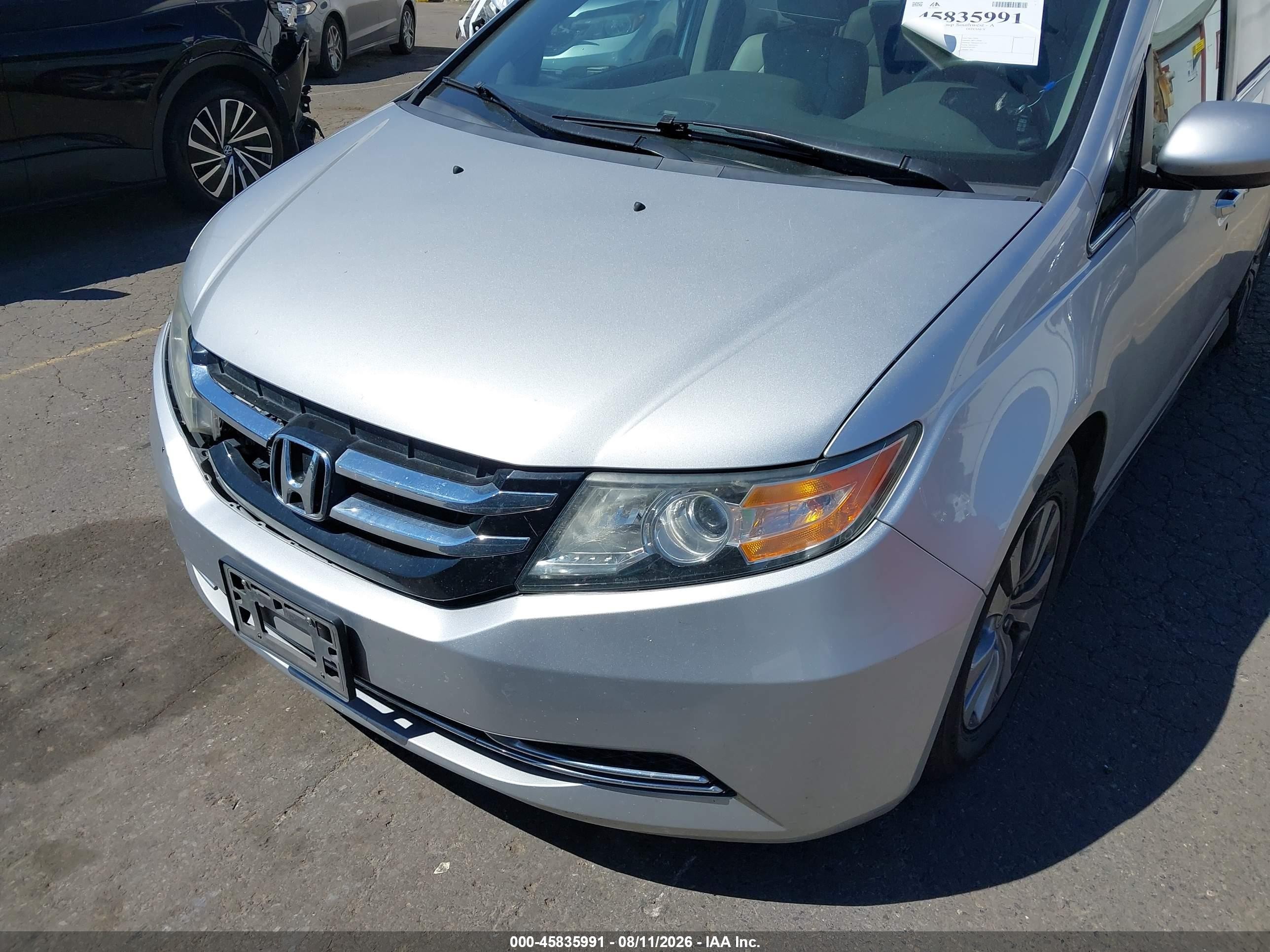 2015 Honda Odyssey Ex-l Silver vin: 5FNRL5H68FB006000