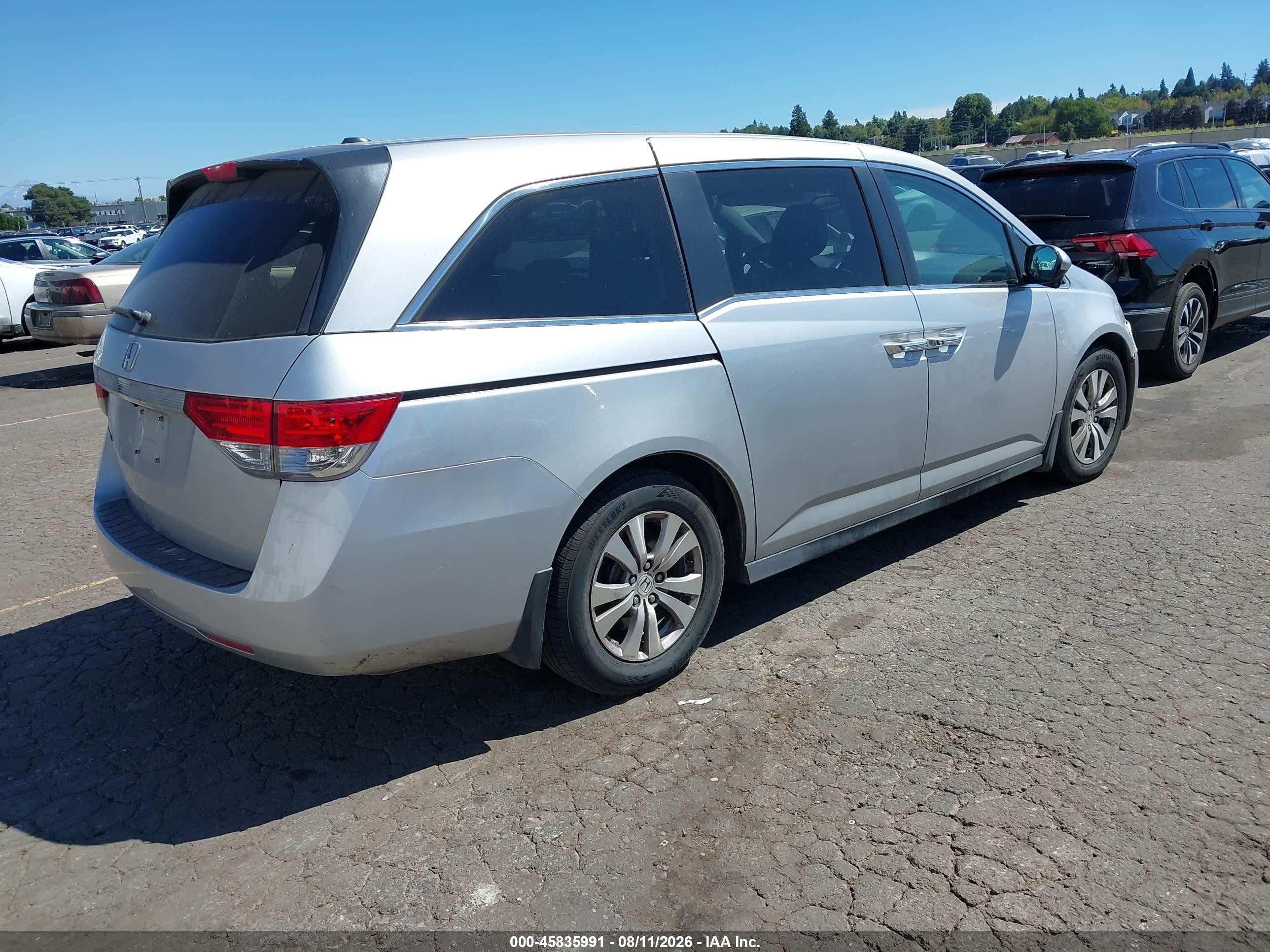 2015 Honda Odyssey Ex-l Silver vin: 5FNRL5H68FB006000