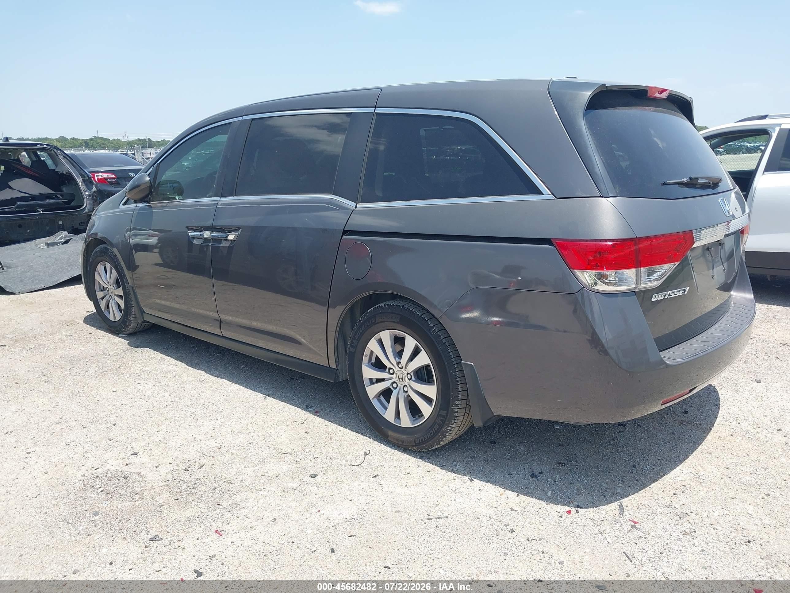 2015 Honda Odyssey Ex-l Gray vin: 5FNRL5H68FB009057