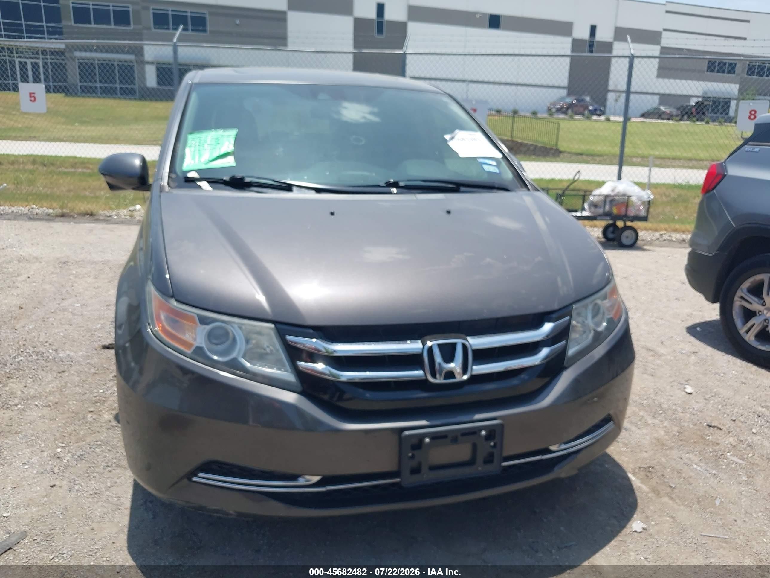 2015 Honda Odyssey Ex-l Gray vin: 5FNRL5H68FB009057