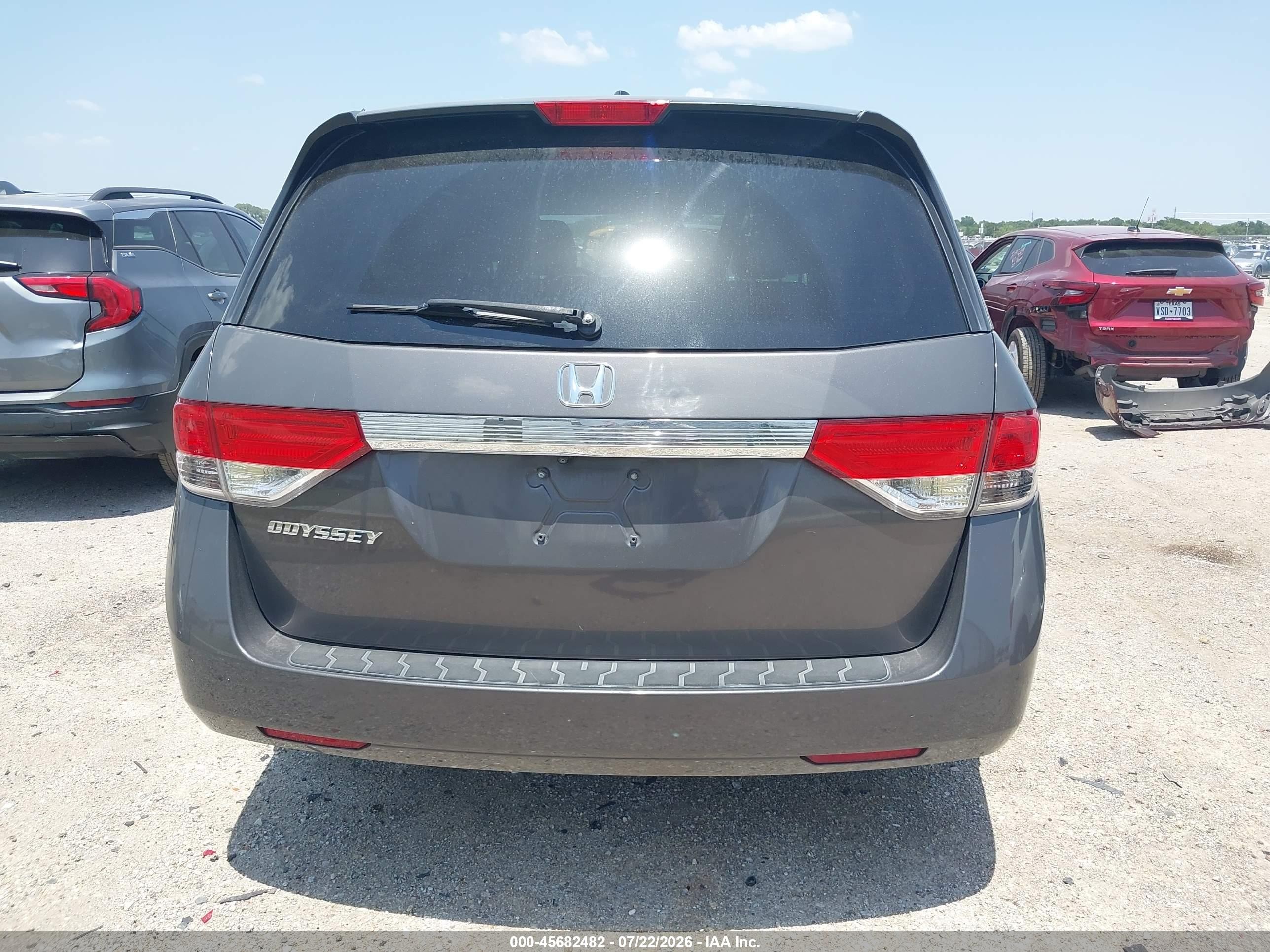 2015 Honda Odyssey Ex-l Gray vin: 5FNRL5H68FB009057