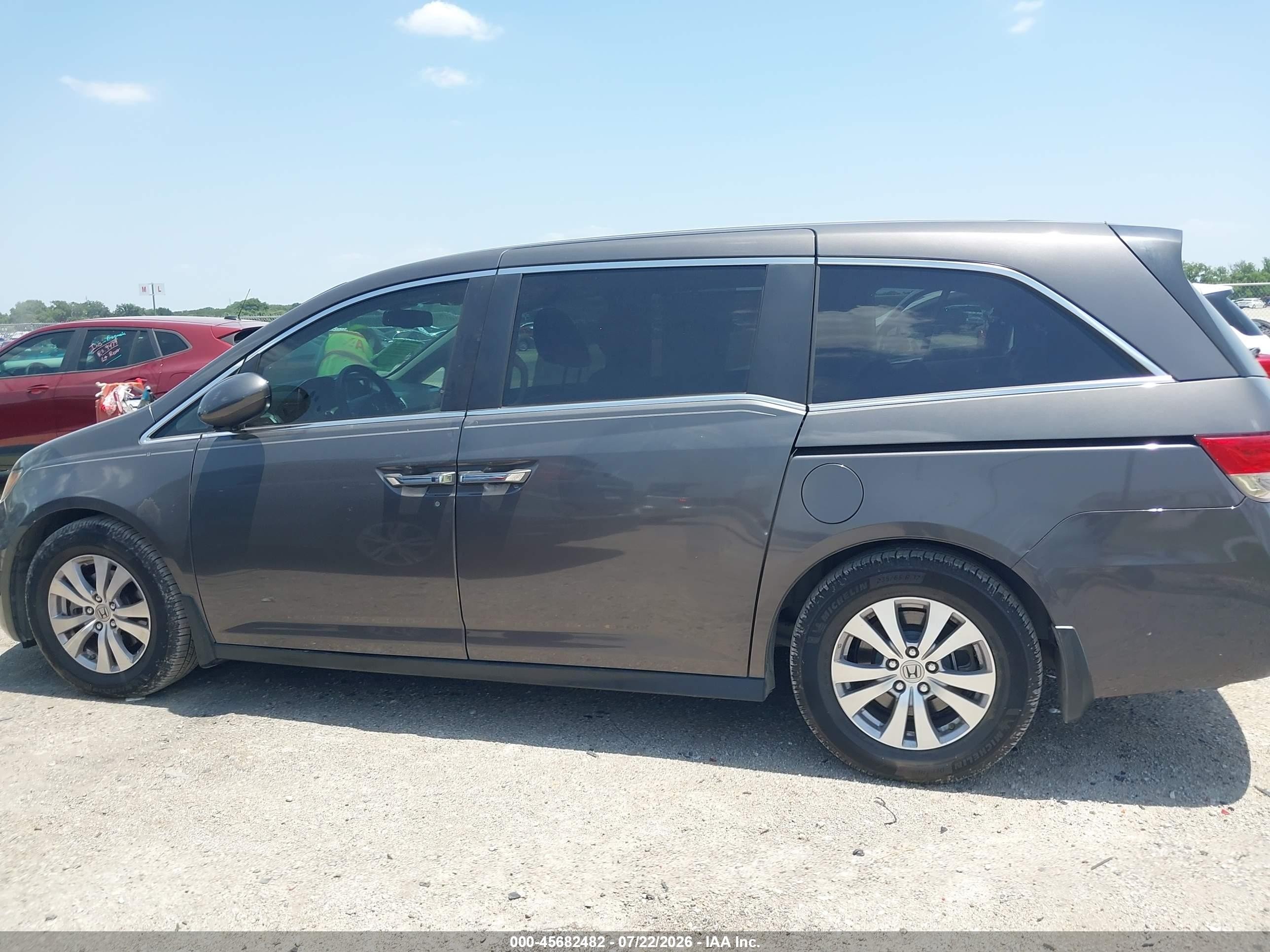 2015 Honda Odyssey Ex-l Gray vin: 5FNRL5H68FB009057
