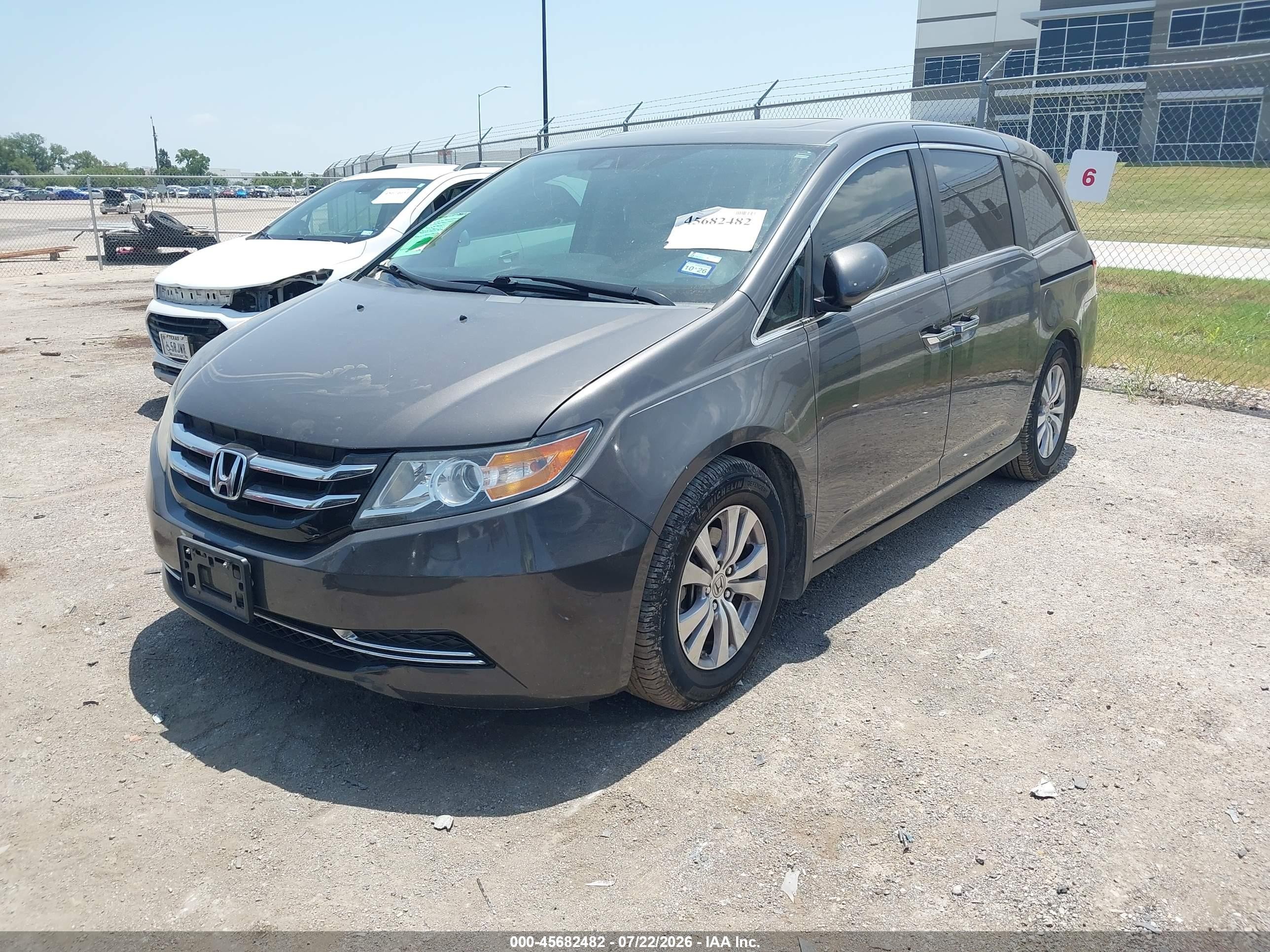 2015 Honda Odyssey Ex-l Gray vin: 5FNRL5H68FB009057