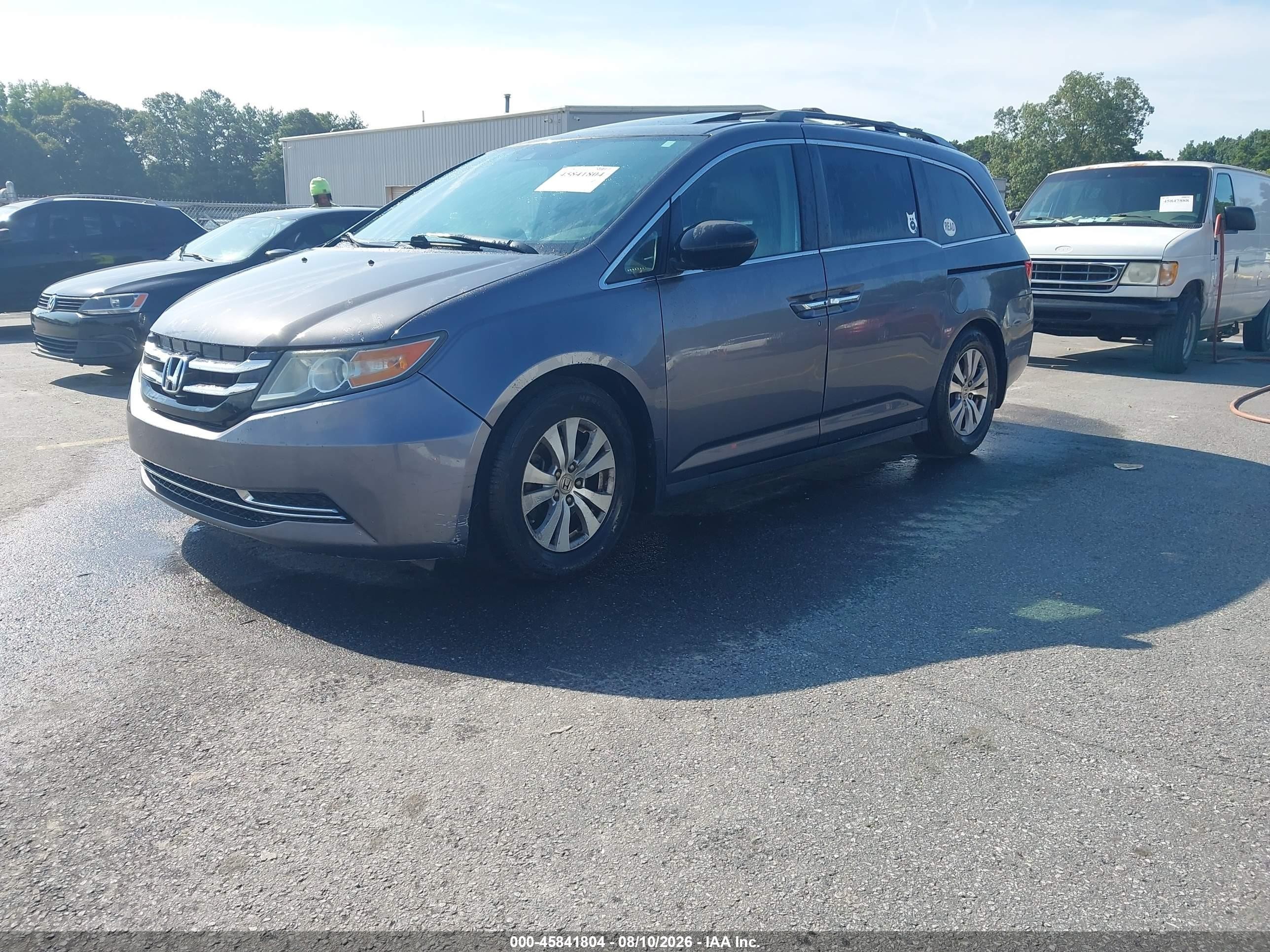 2015 Honda Odyssey Ex-l Gray vin: 5FNRL5H68FB013545