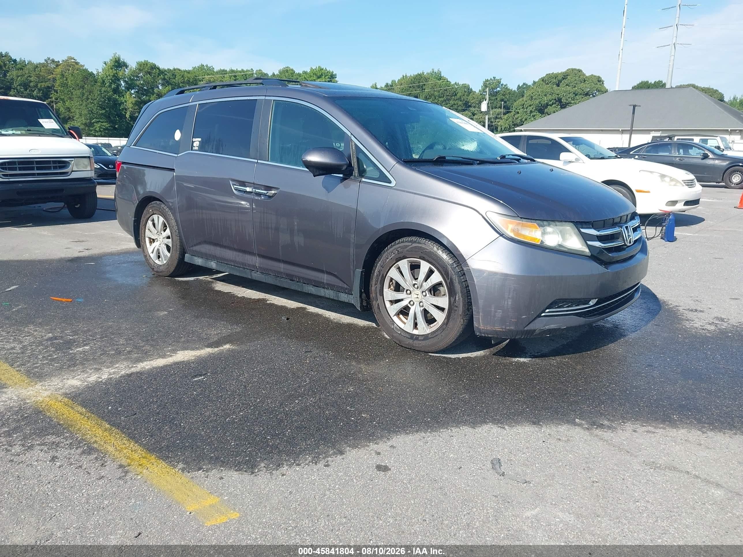 2015 Honda Odyssey Ex-l Gray vin: 5FNRL5H68FB013545