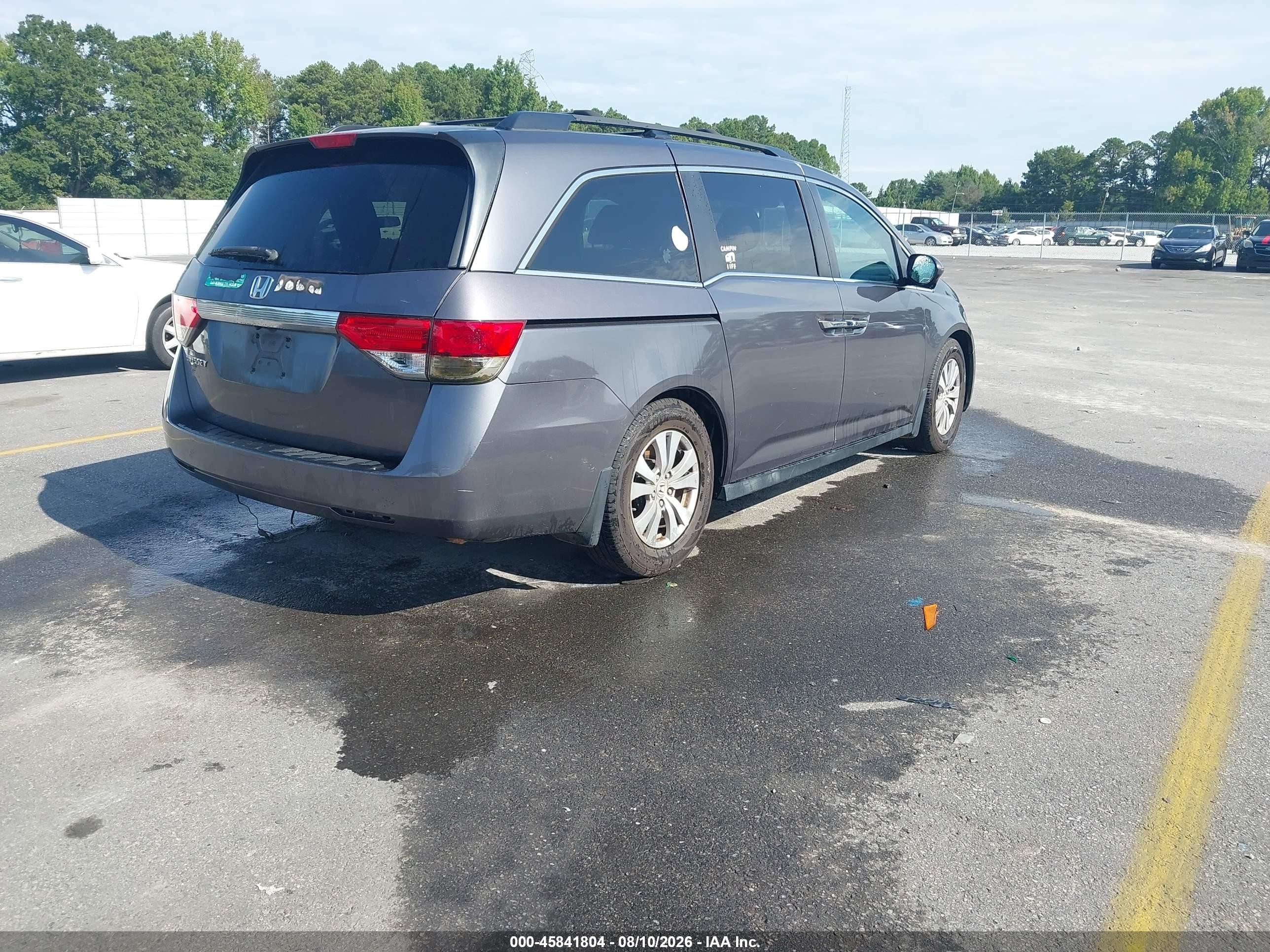 2015 Honda Odyssey Ex-l Gray vin: 5FNRL5H68FB013545