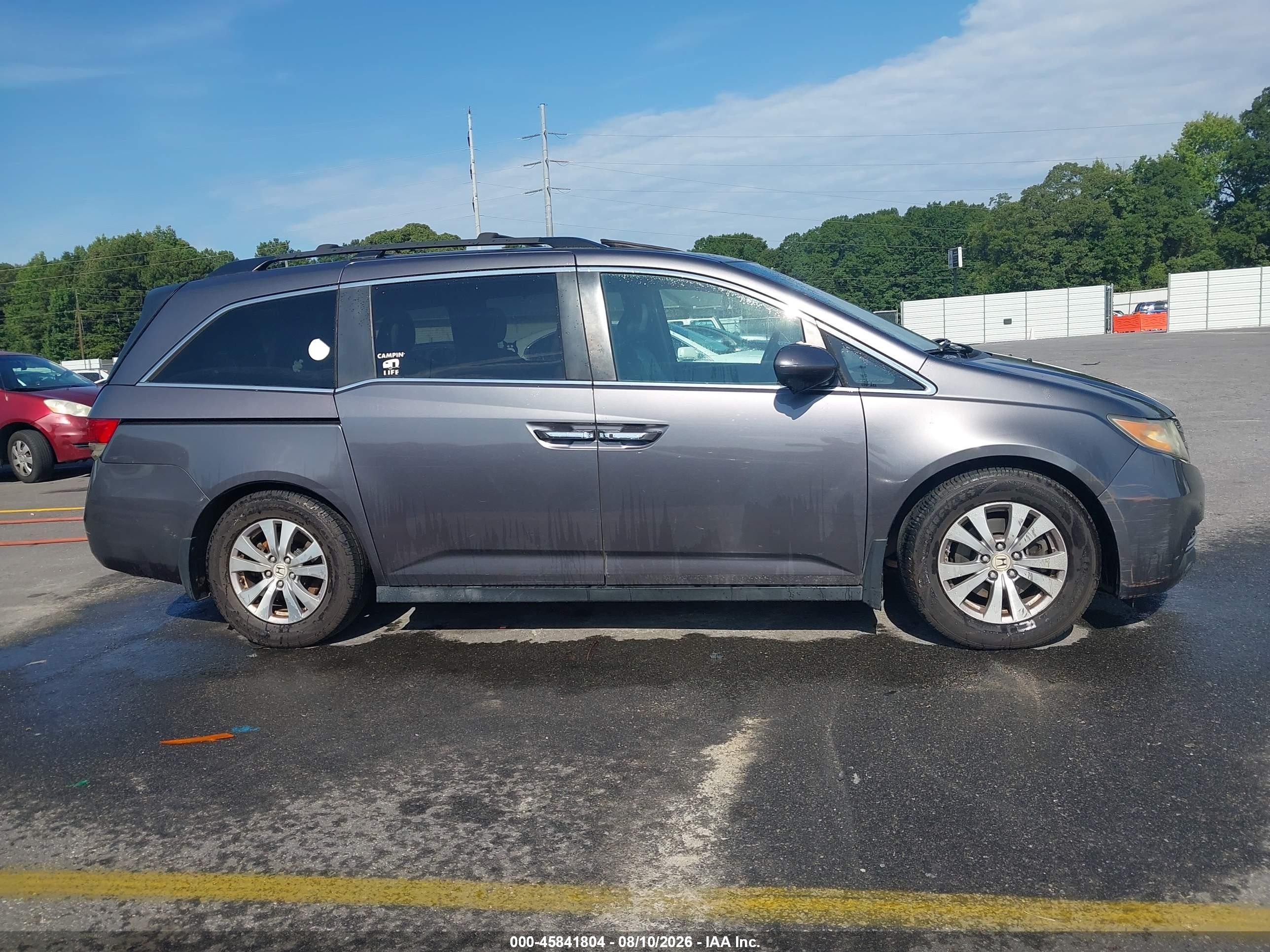 2015 Honda Odyssey Ex-l Gray vin: 5FNRL5H68FB013545