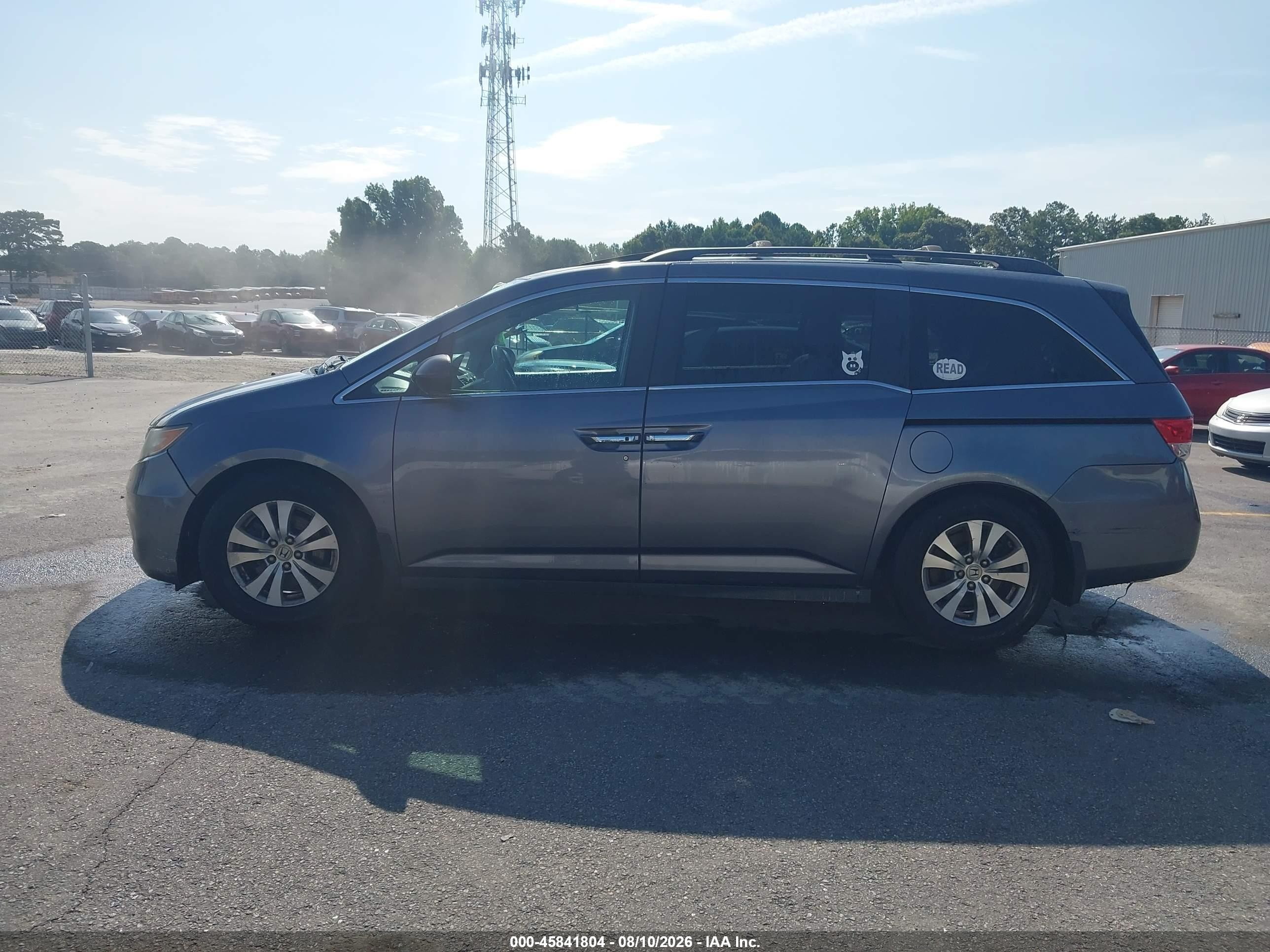 2015 Honda Odyssey Ex-l Gray vin: 5FNRL5H68FB013545