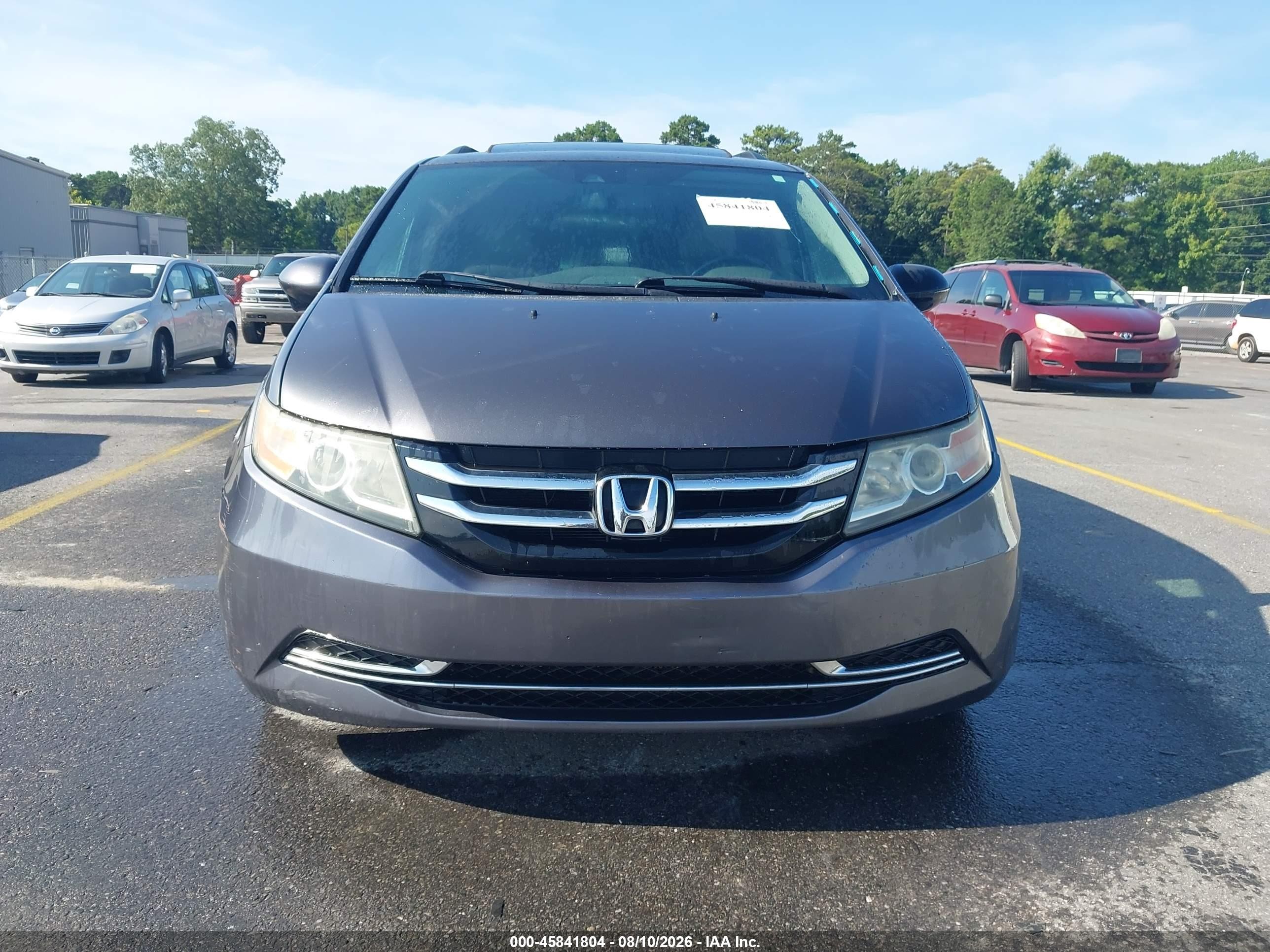 2015 Honda Odyssey Ex-l Gray vin: 5FNRL5H68FB013545