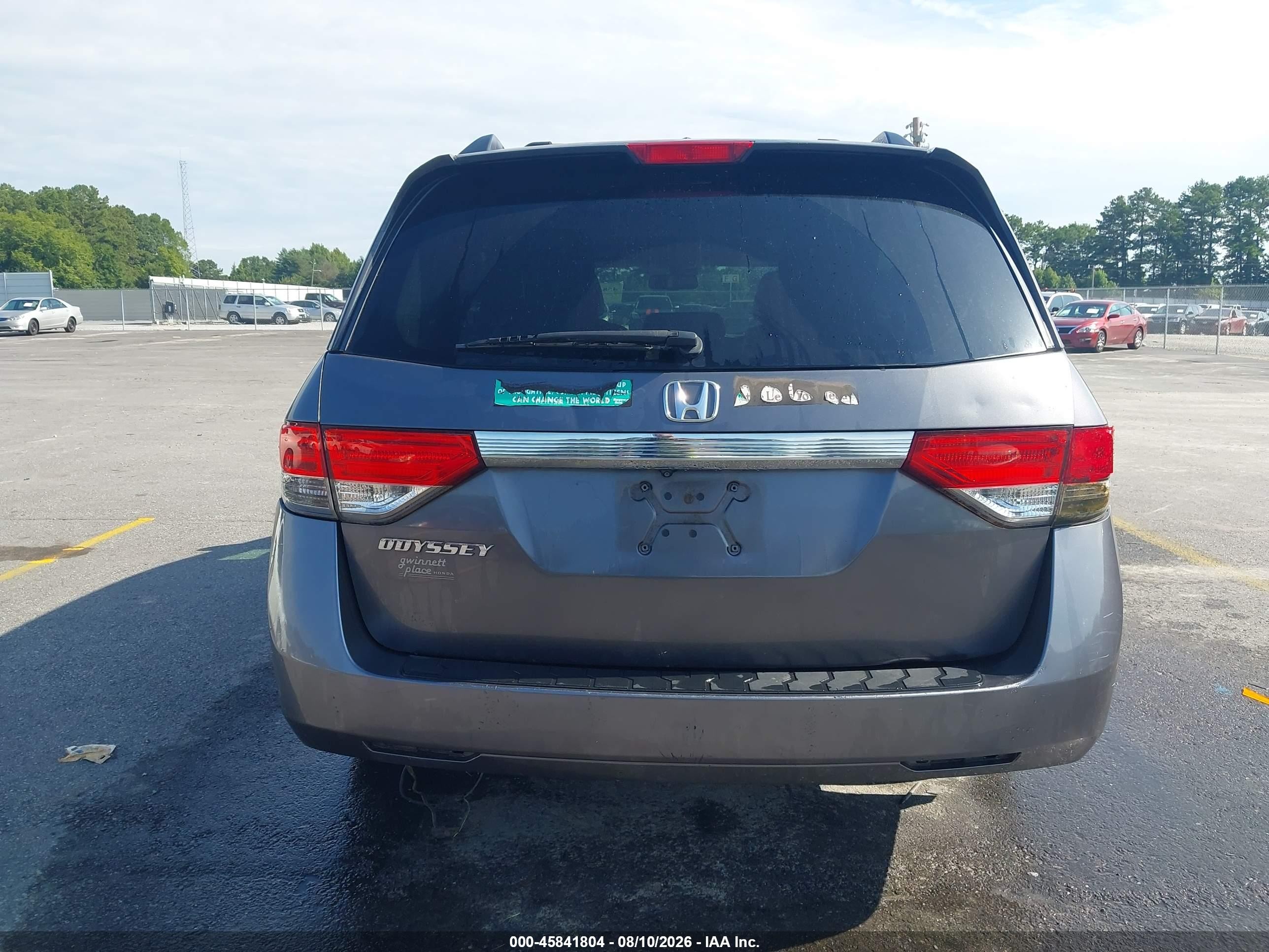 2015 Honda Odyssey Ex-l Gray vin: 5FNRL5H68FB013545