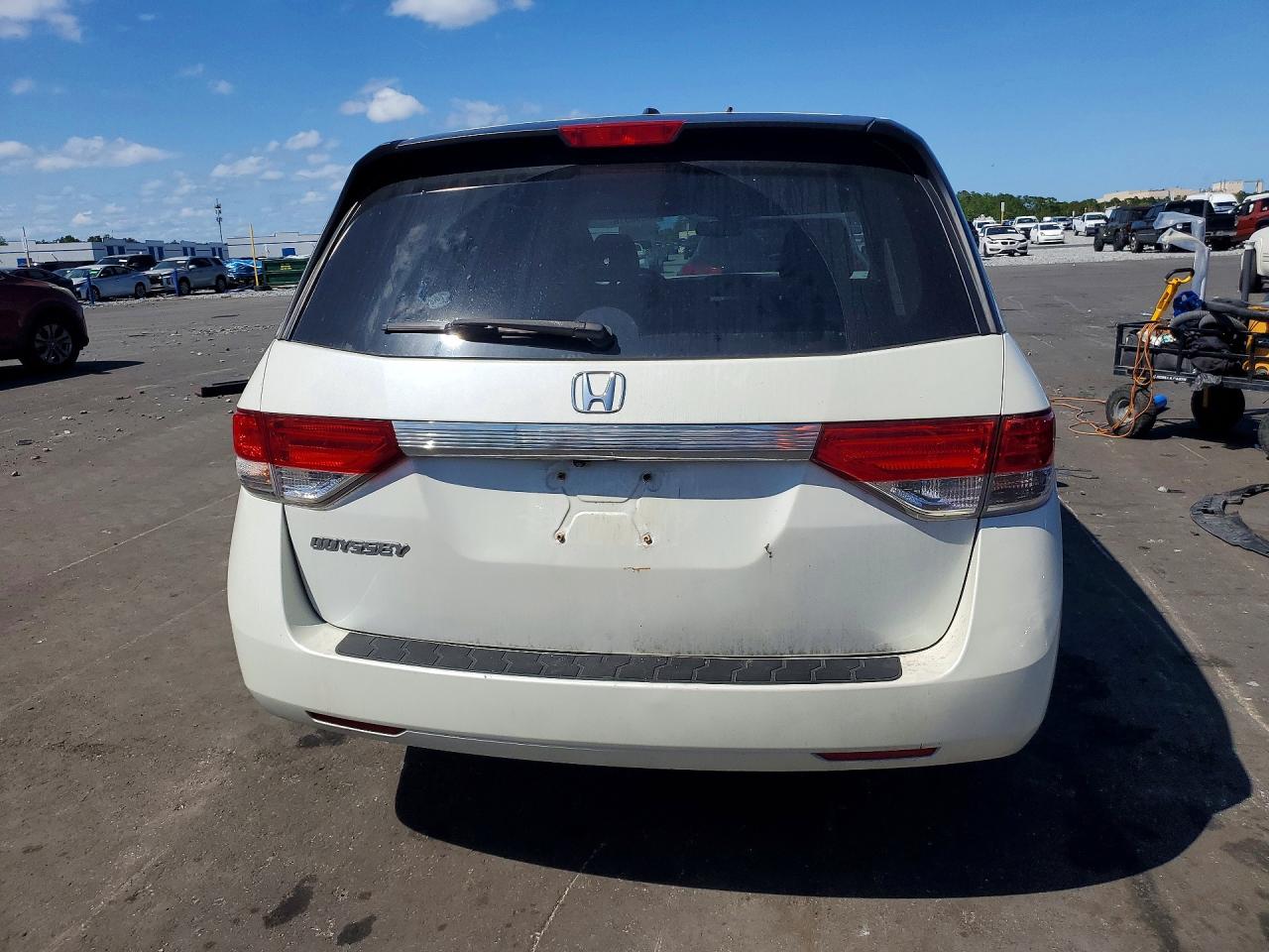 2015 Honda Odyssey Exl White vin: 5FNRL5H68FB021161