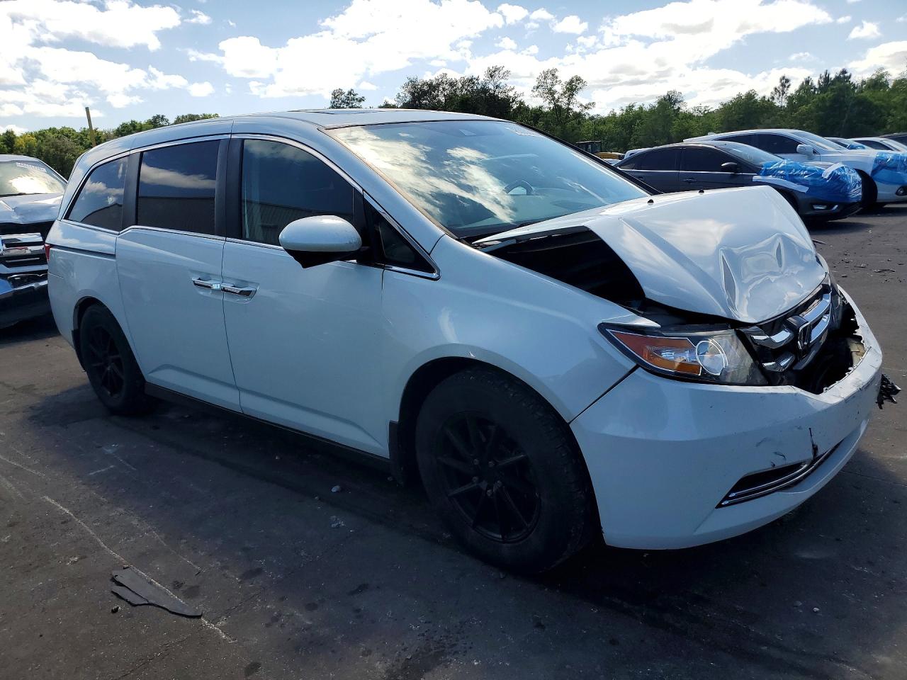 2015 Honda Odyssey Exl White vin: 5FNRL5H68FB021161