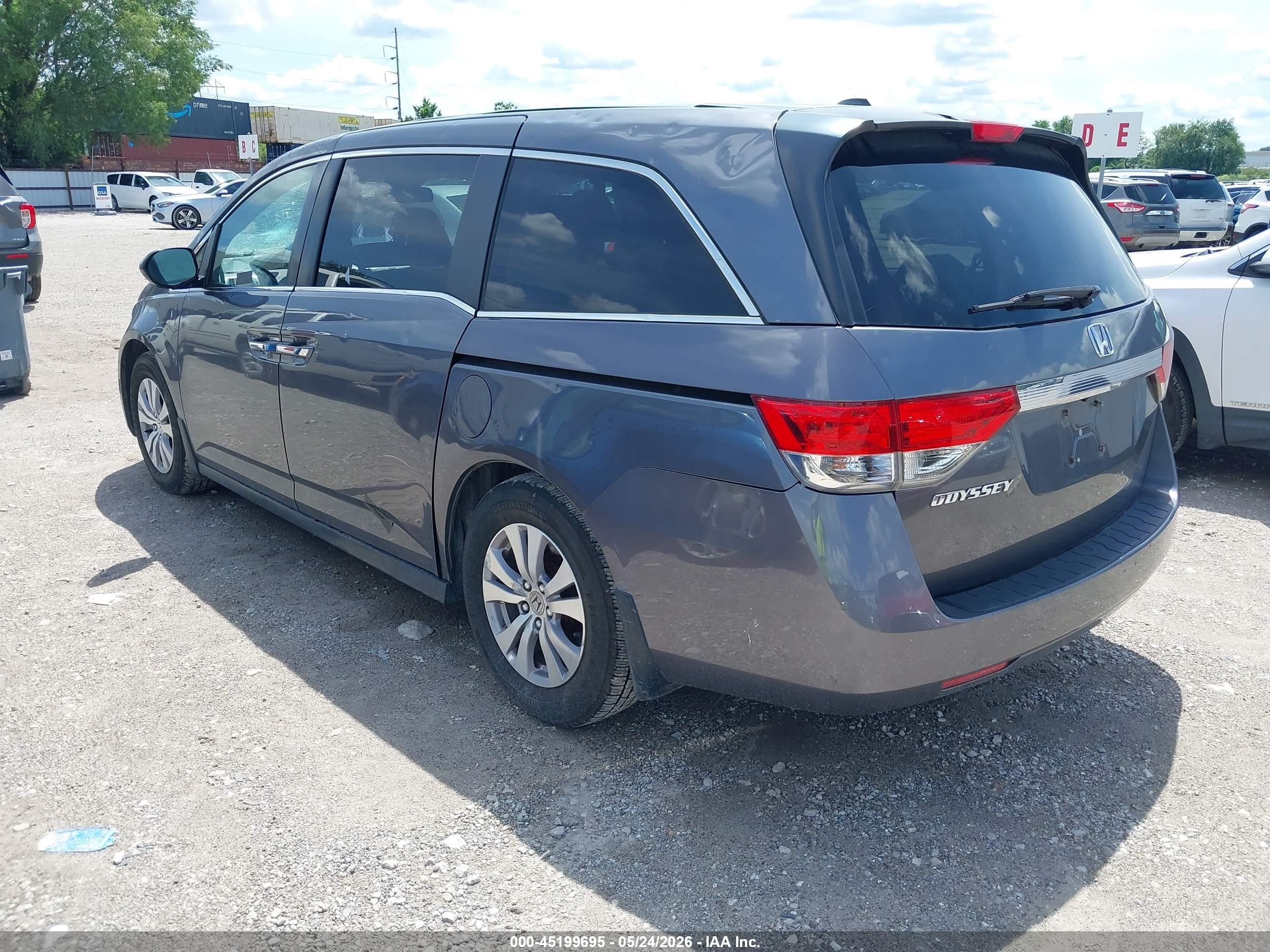 2015 Honda Odyssey Ex-l Gray vin: 5FNRL5H68FB025761