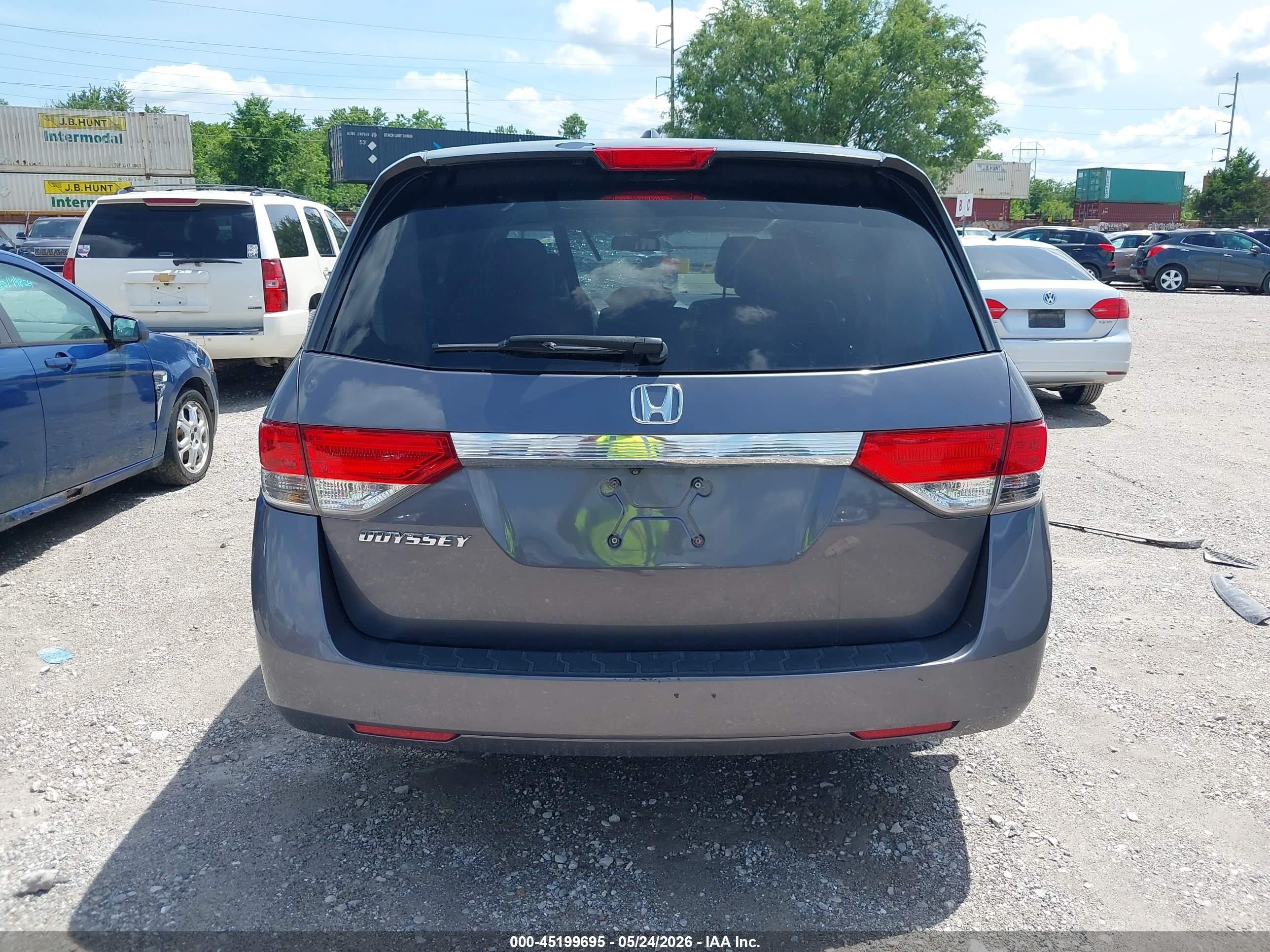2015 Honda Odyssey Ex-l Gray vin: 5FNRL5H68FB025761