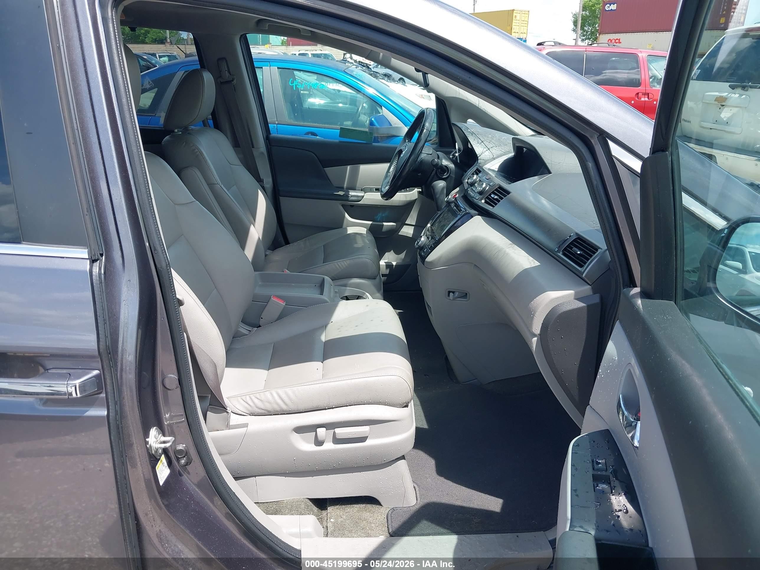 2015 Honda Odyssey Ex-l Gray vin: 5FNRL5H68FB025761