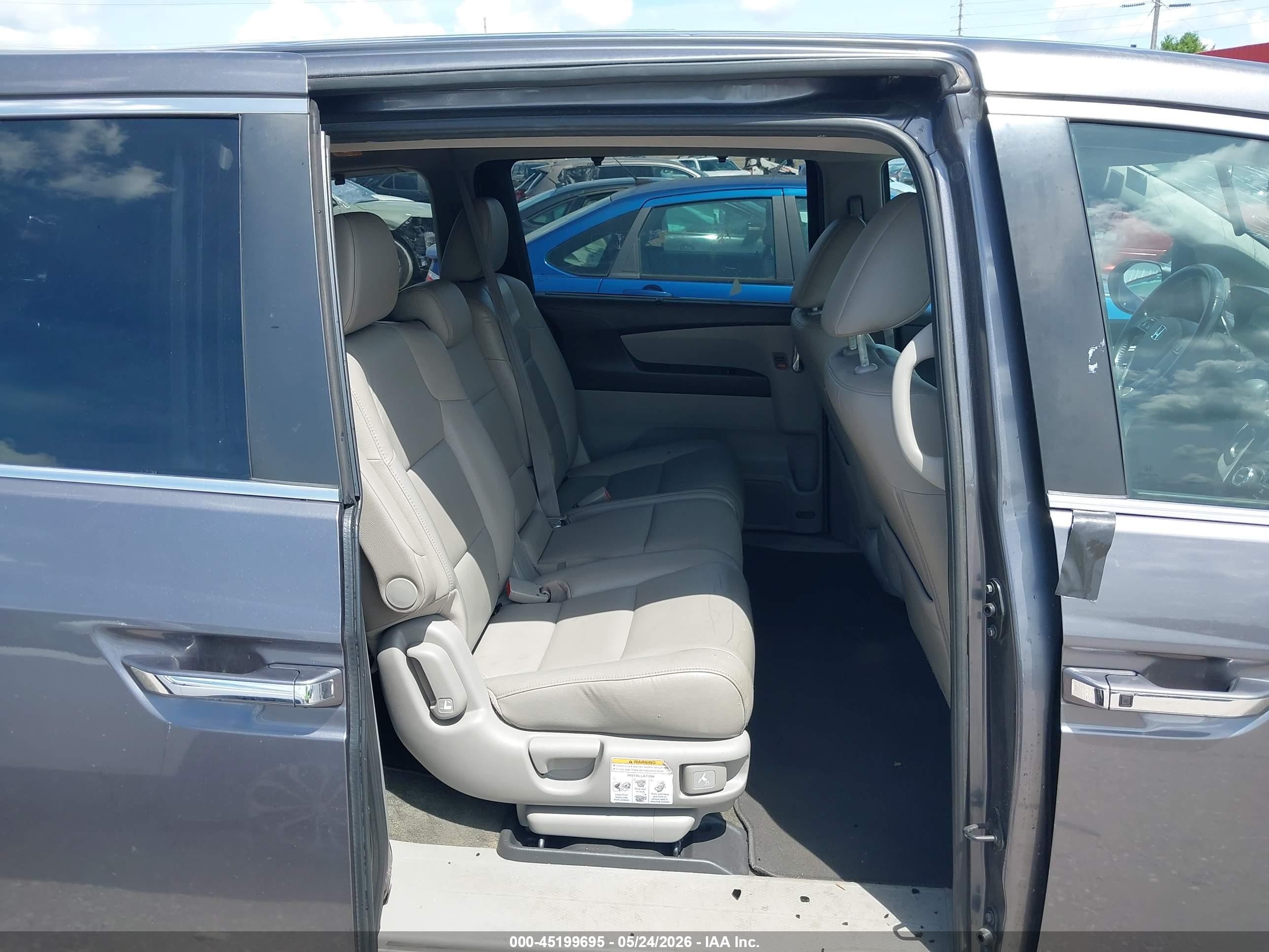 2015 Honda Odyssey Ex-l Gray vin: 5FNRL5H68FB025761