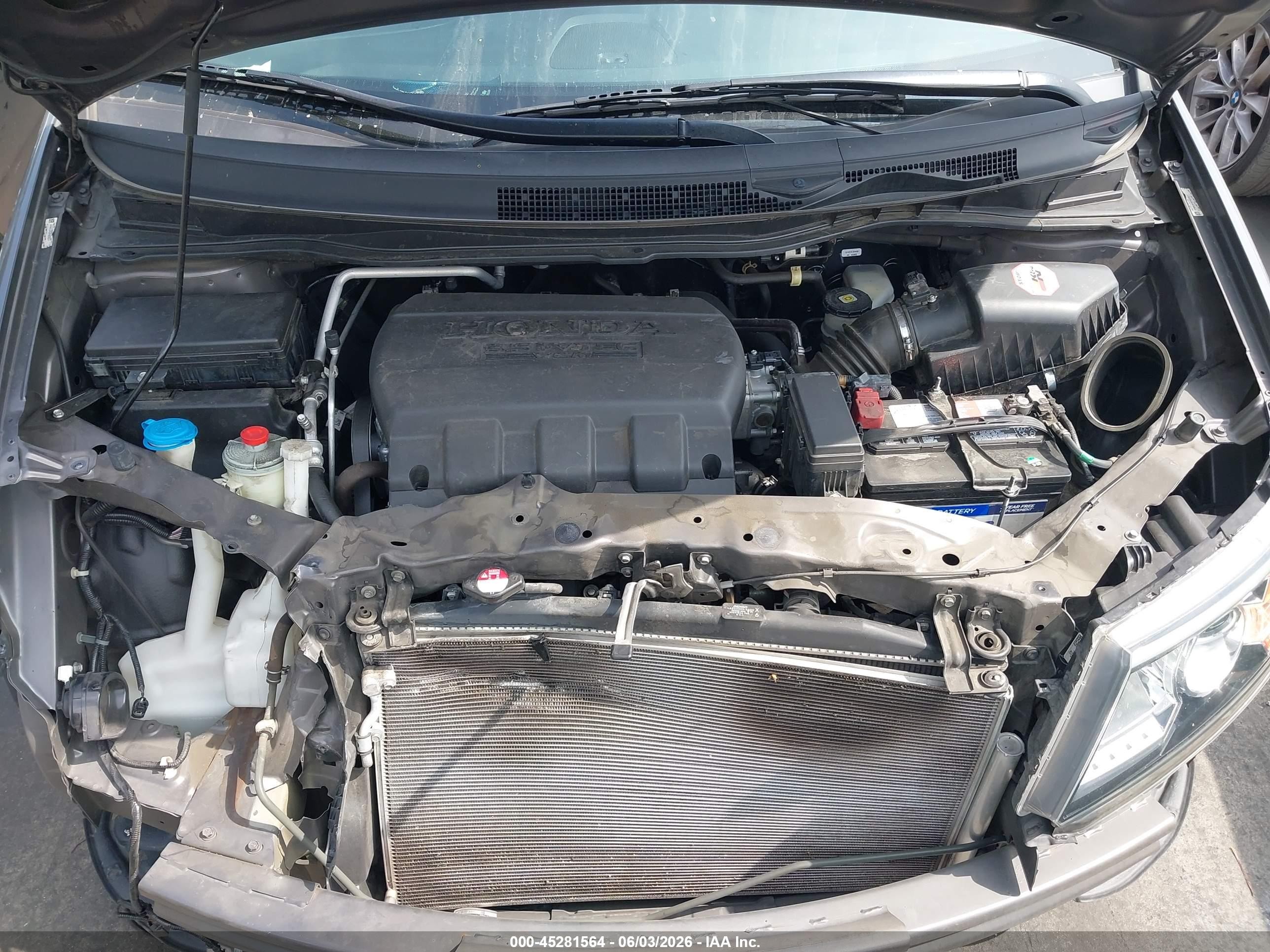 2015 Honda Odyssey Ex-l Gray vin: 5FNRL5H68FB028577