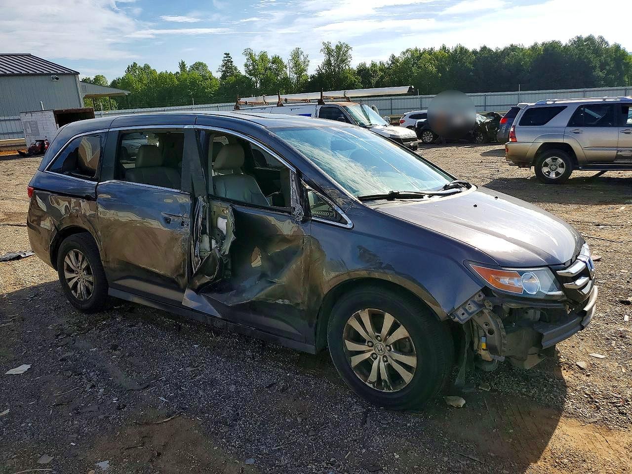 2015 Honda Odyssey Exl Gray vin: 5FNRL5H68FB034587