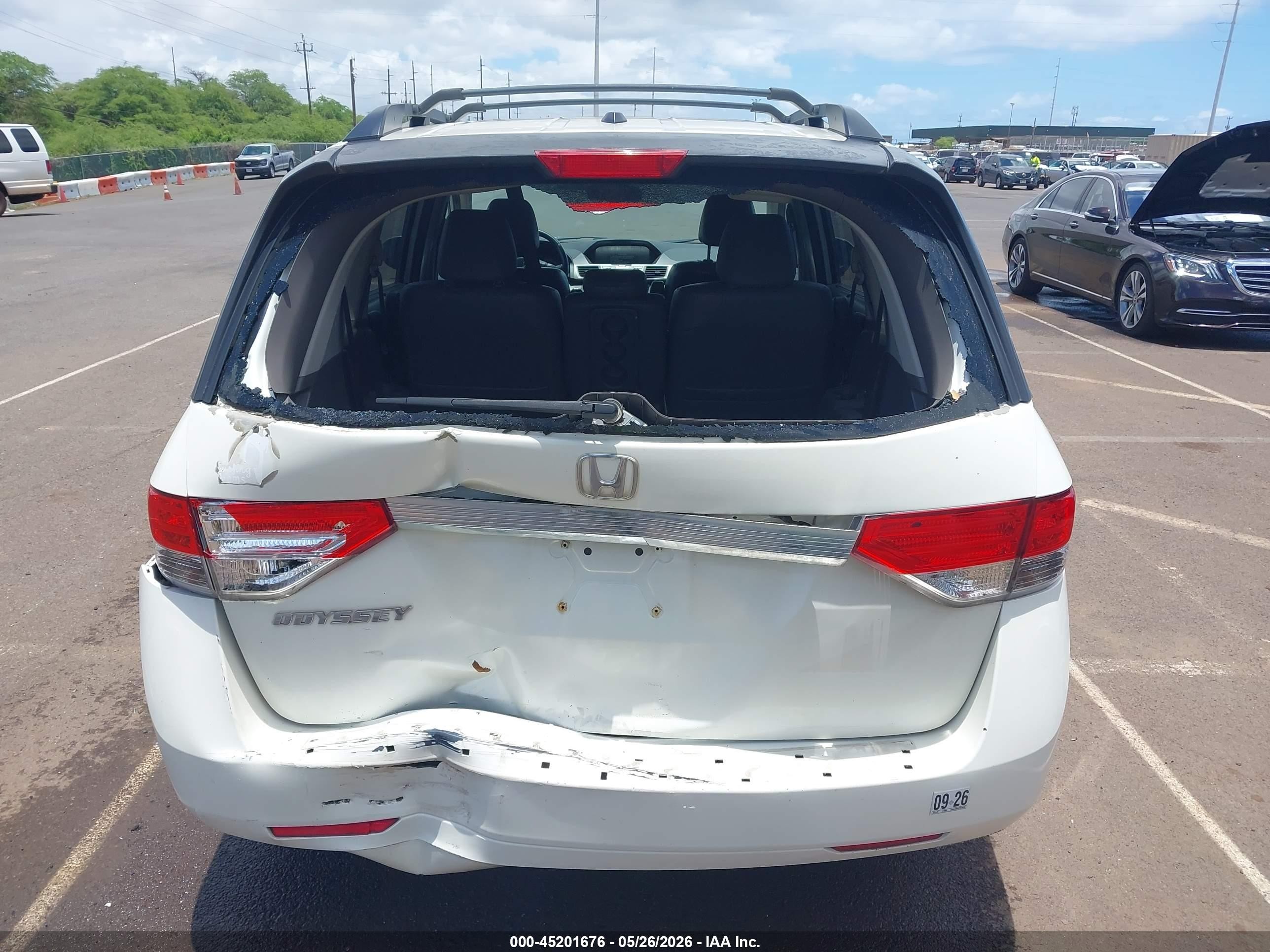 2015 Honda Odyssey Ex-l White vin: 5FNRL5H68FB036288