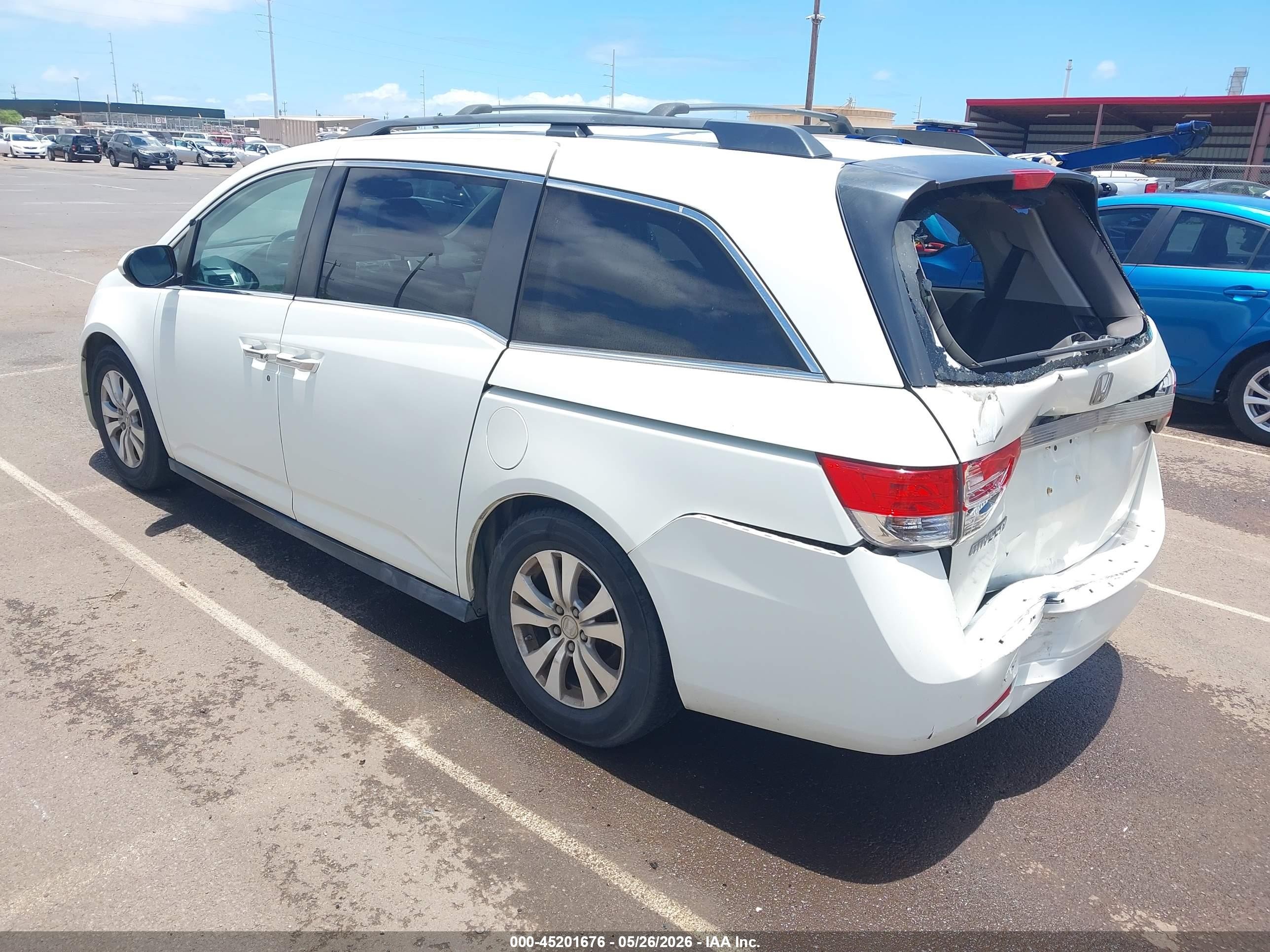 2015 Honda Odyssey Ex-l White vin: 5FNRL5H68FB036288