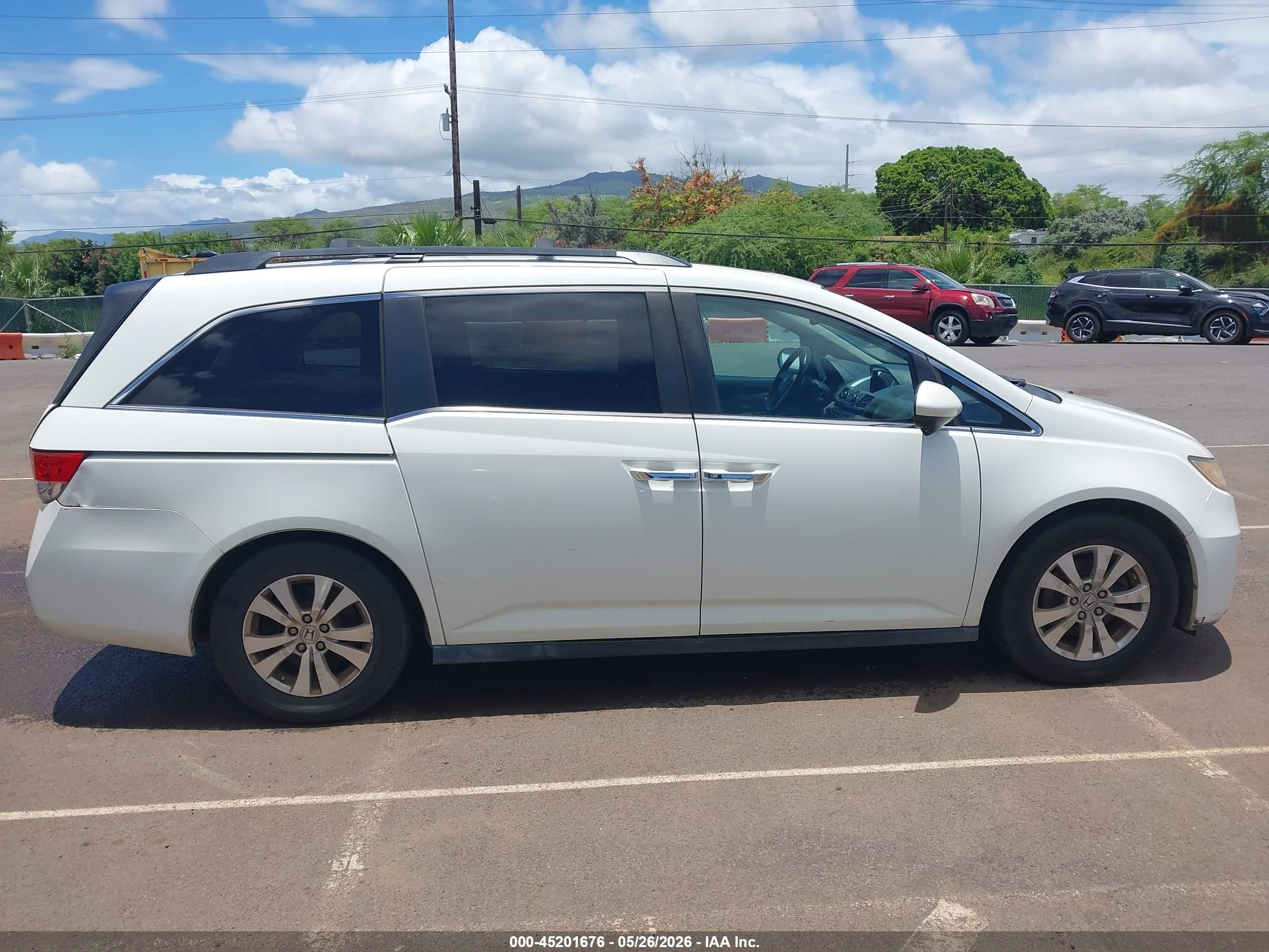 2015 Honda Odyssey Ex-l White vin: 5FNRL5H68FB036288