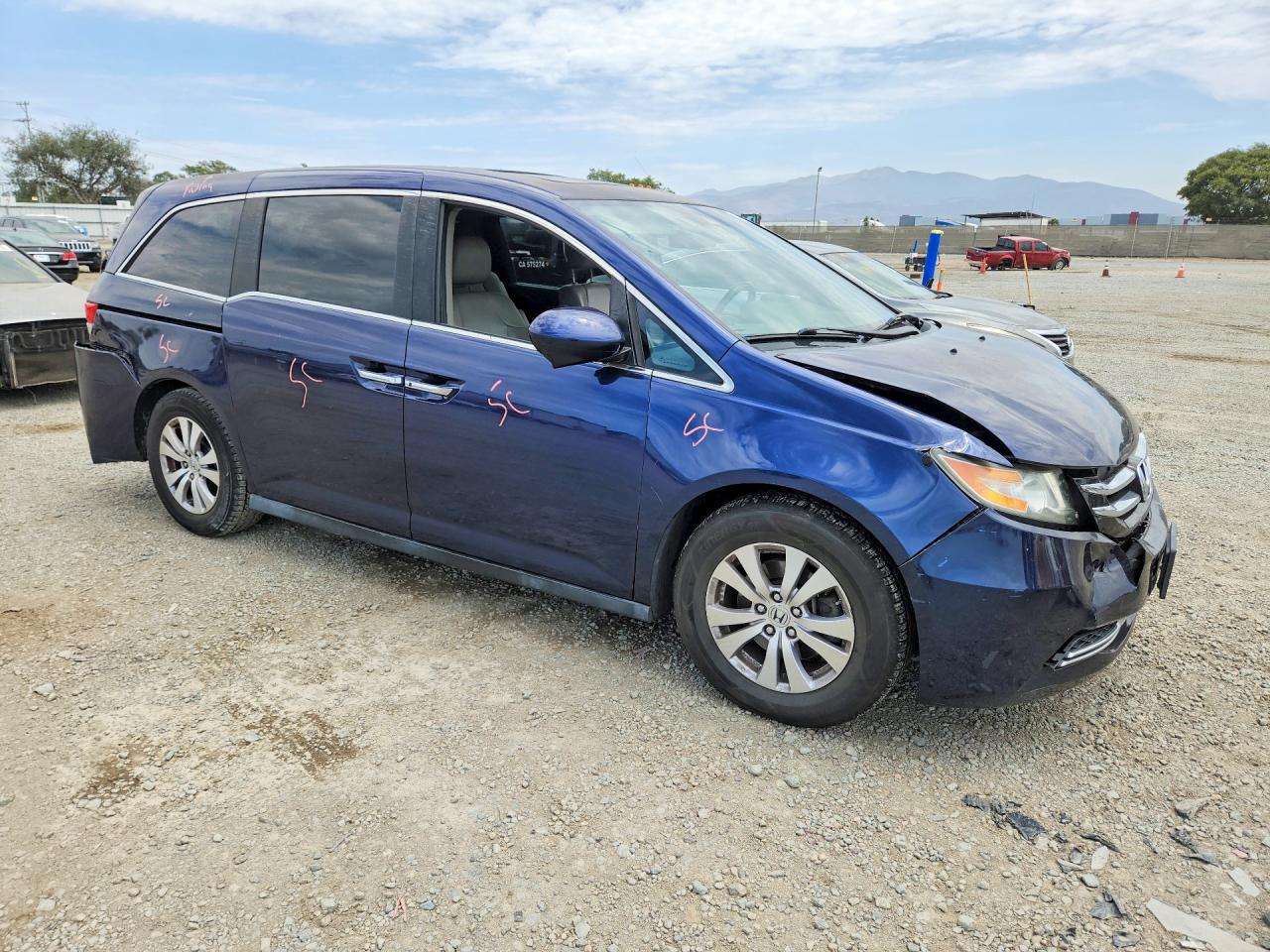 2015 Honda Odyssey Exl Blue vin: 5FNRL5H68FB040826
