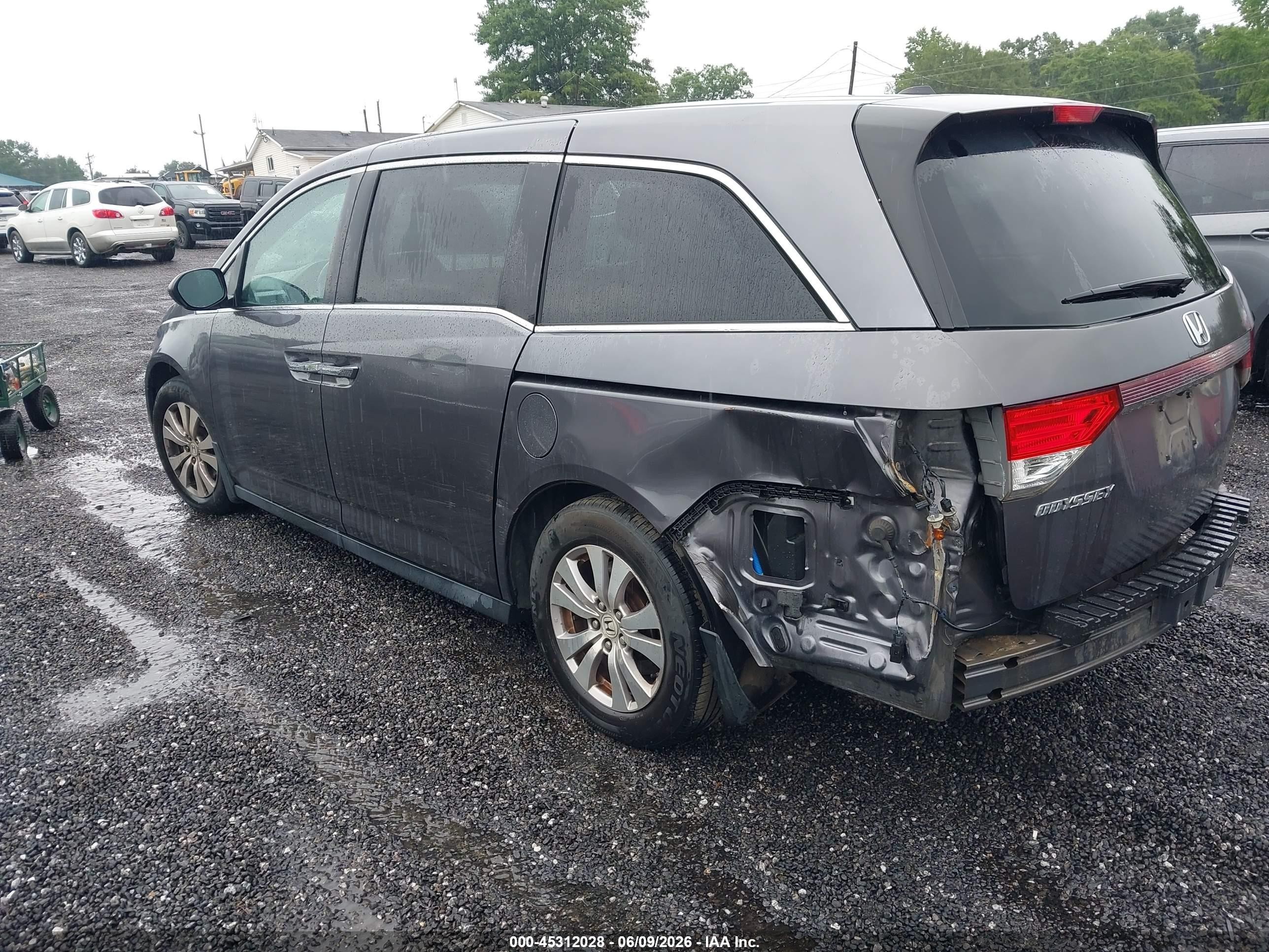 2015 Honda Odyssey Ex-l Blue vin: 5FNRL5H68FB070232