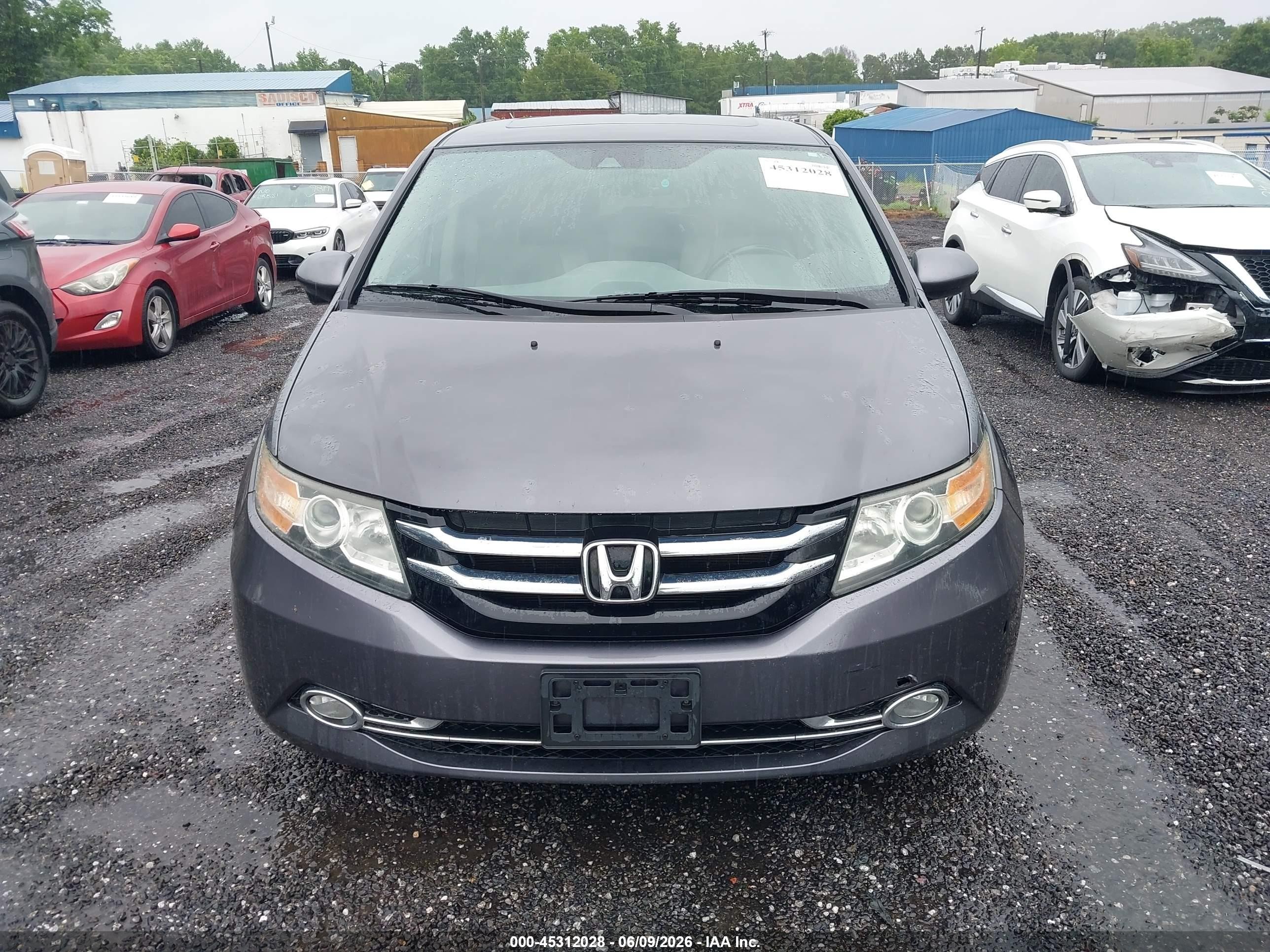 2015 Honda Odyssey Ex-l Blue vin: 5FNRL5H68FB070232