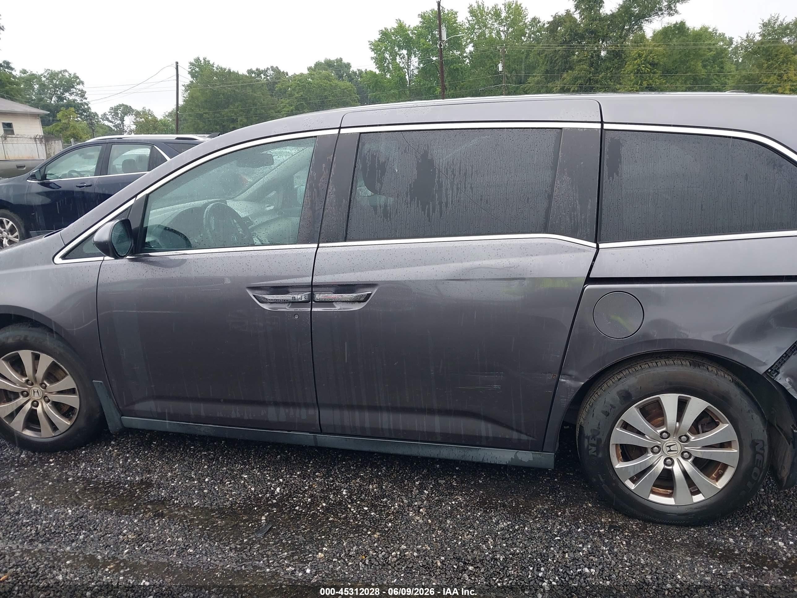 2015 Honda Odyssey Ex-l Blue vin: 5FNRL5H68FB070232