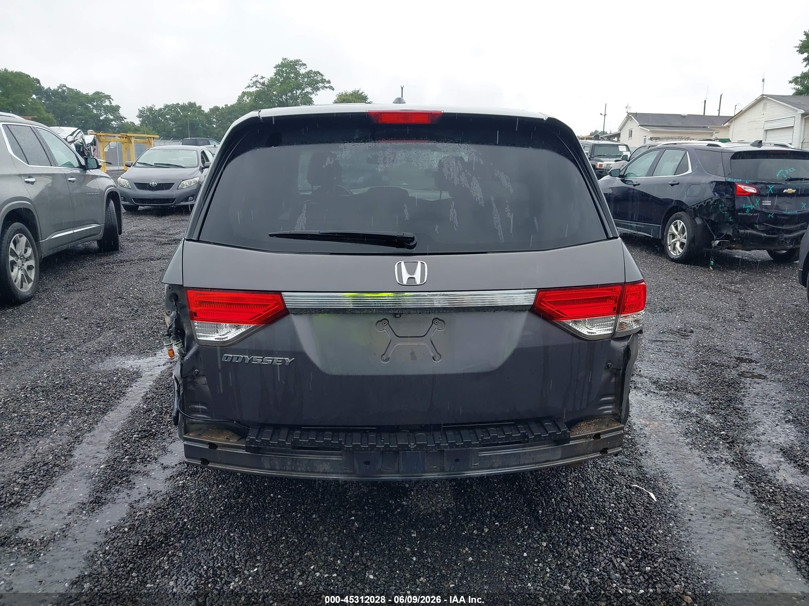 2015 Honda Odyssey Ex-l Blue vin: 5FNRL5H68FB070232