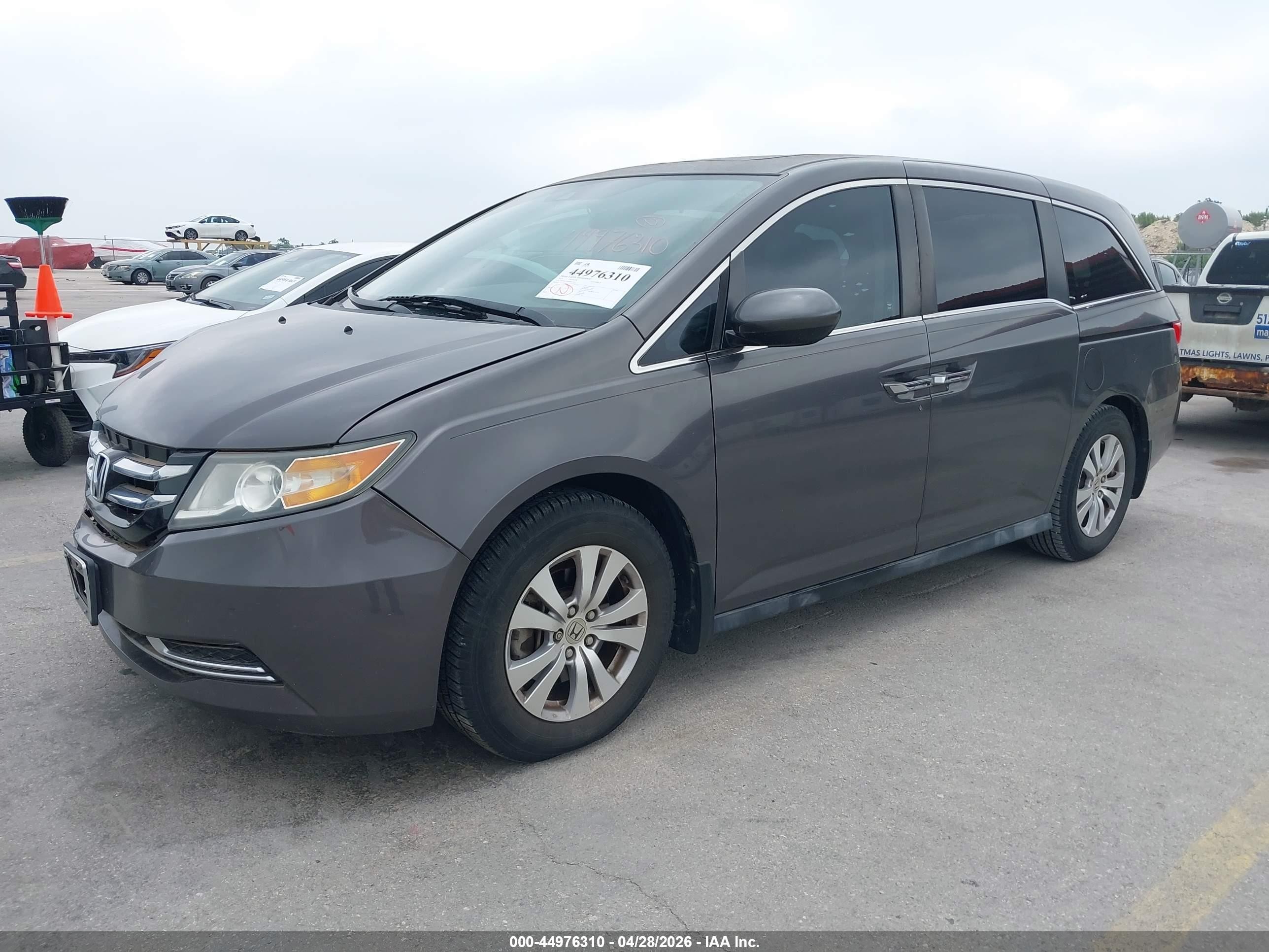 2015 Honda Odyssey Ex-l Gray vin: 5FNRL5H68FB070828
