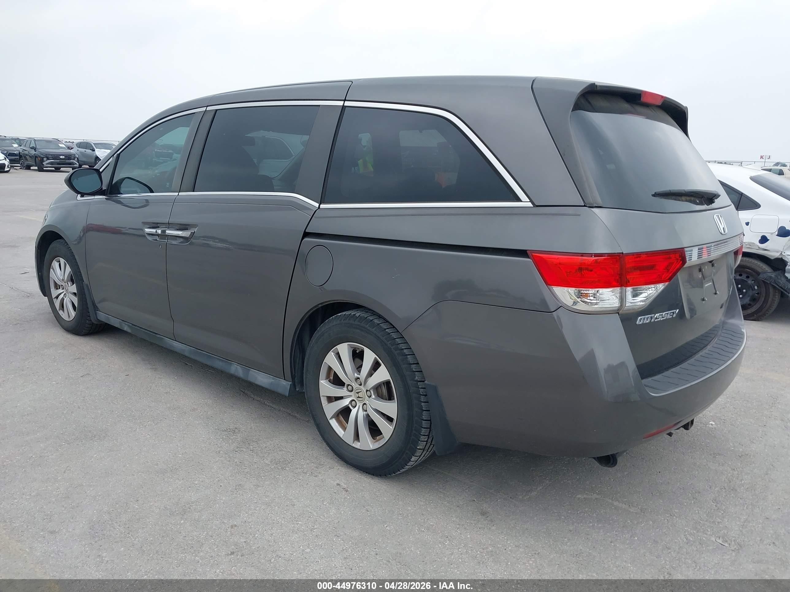 2015 Honda Odyssey Ex-l Gray vin: 5FNRL5H68FB070828