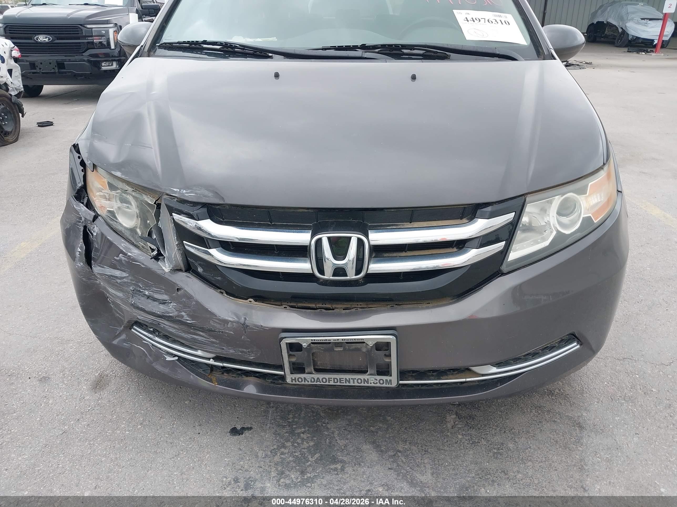 2015 Honda Odyssey Ex-l Gray vin: 5FNRL5H68FB070828