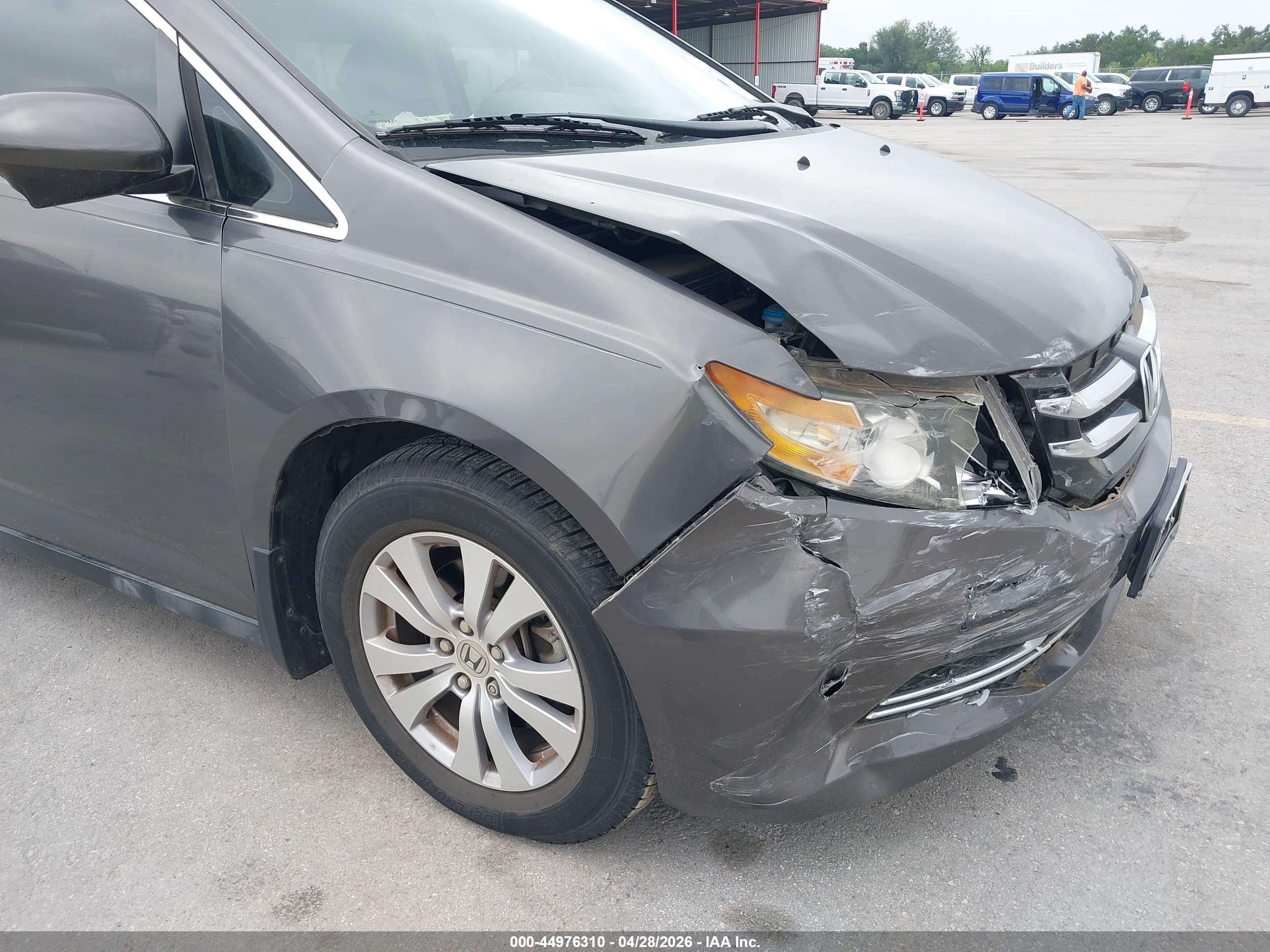 2015 Honda Odyssey Ex-l Gray vin: 5FNRL5H68FB070828