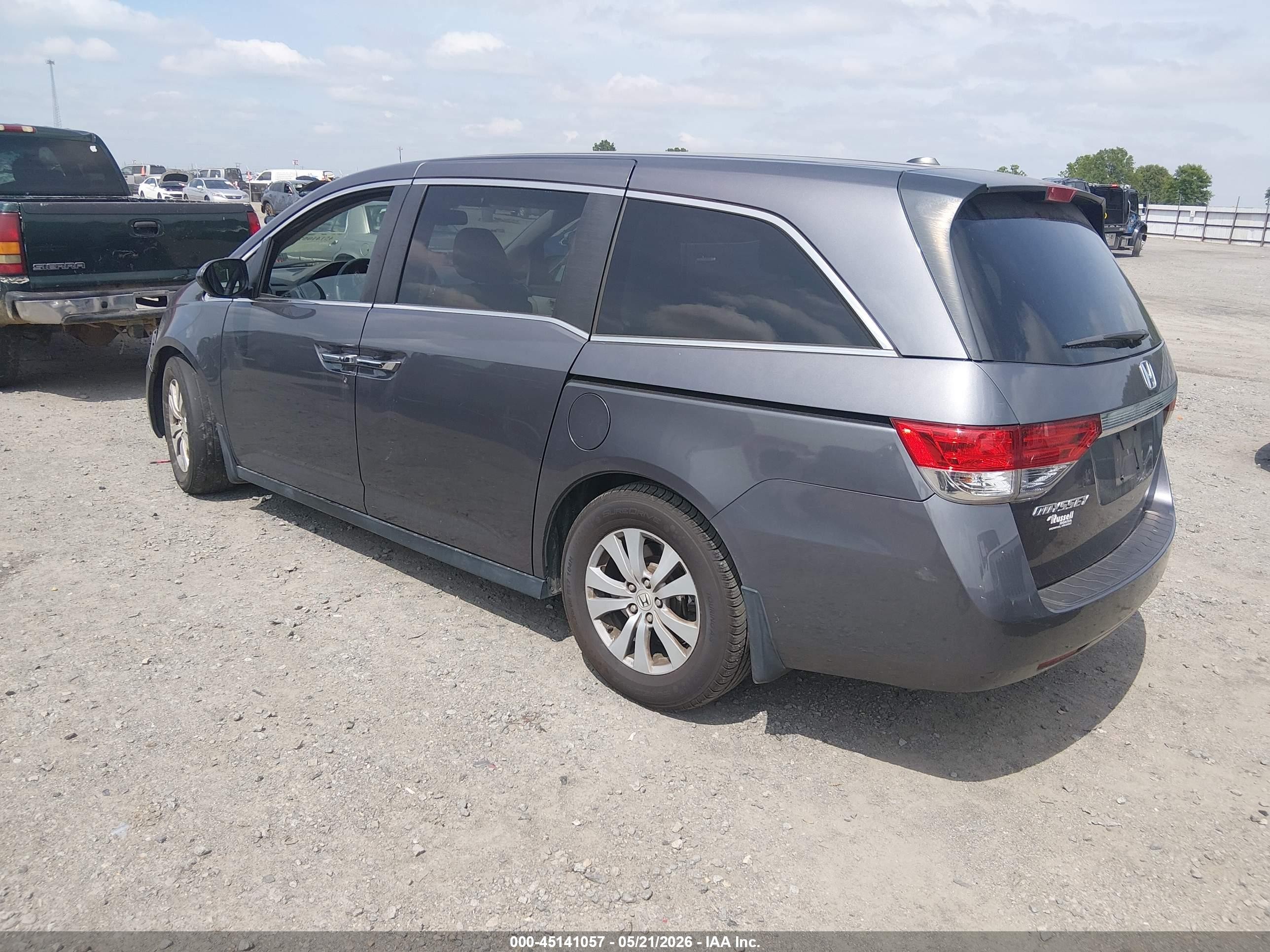 2015 Honda Odyssey Ex-l Gray vin: 5FNRL5H68FB077780