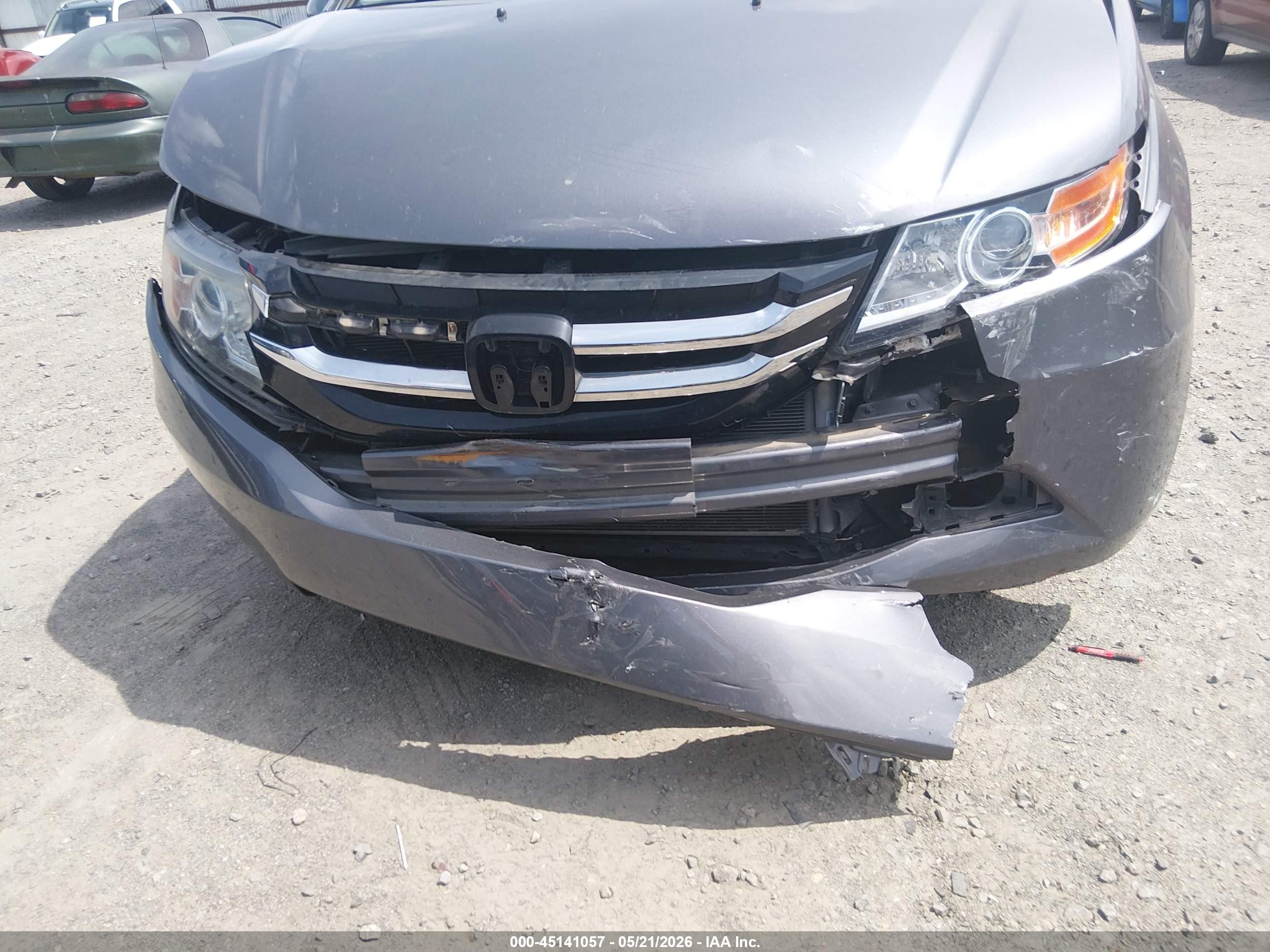 2015 Honda Odyssey Ex-l Gray vin: 5FNRL5H68FB077780