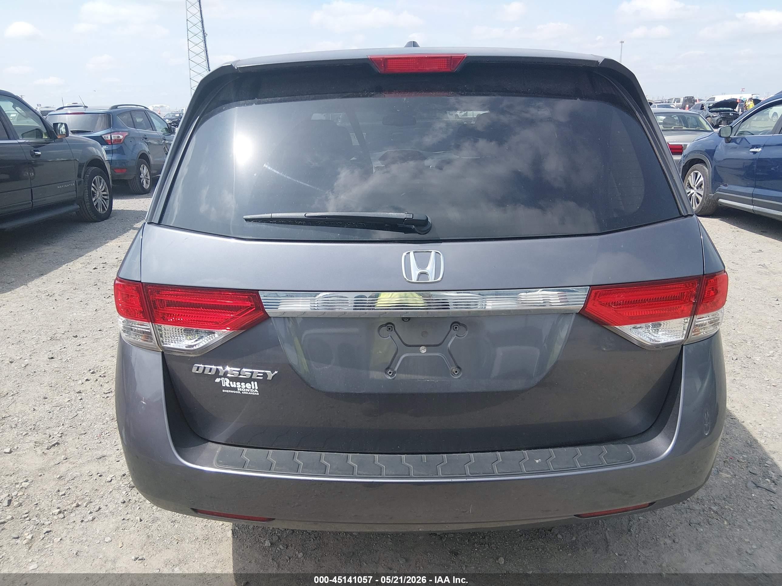2015 Honda Odyssey Ex-l Gray vin: 5FNRL5H68FB077780