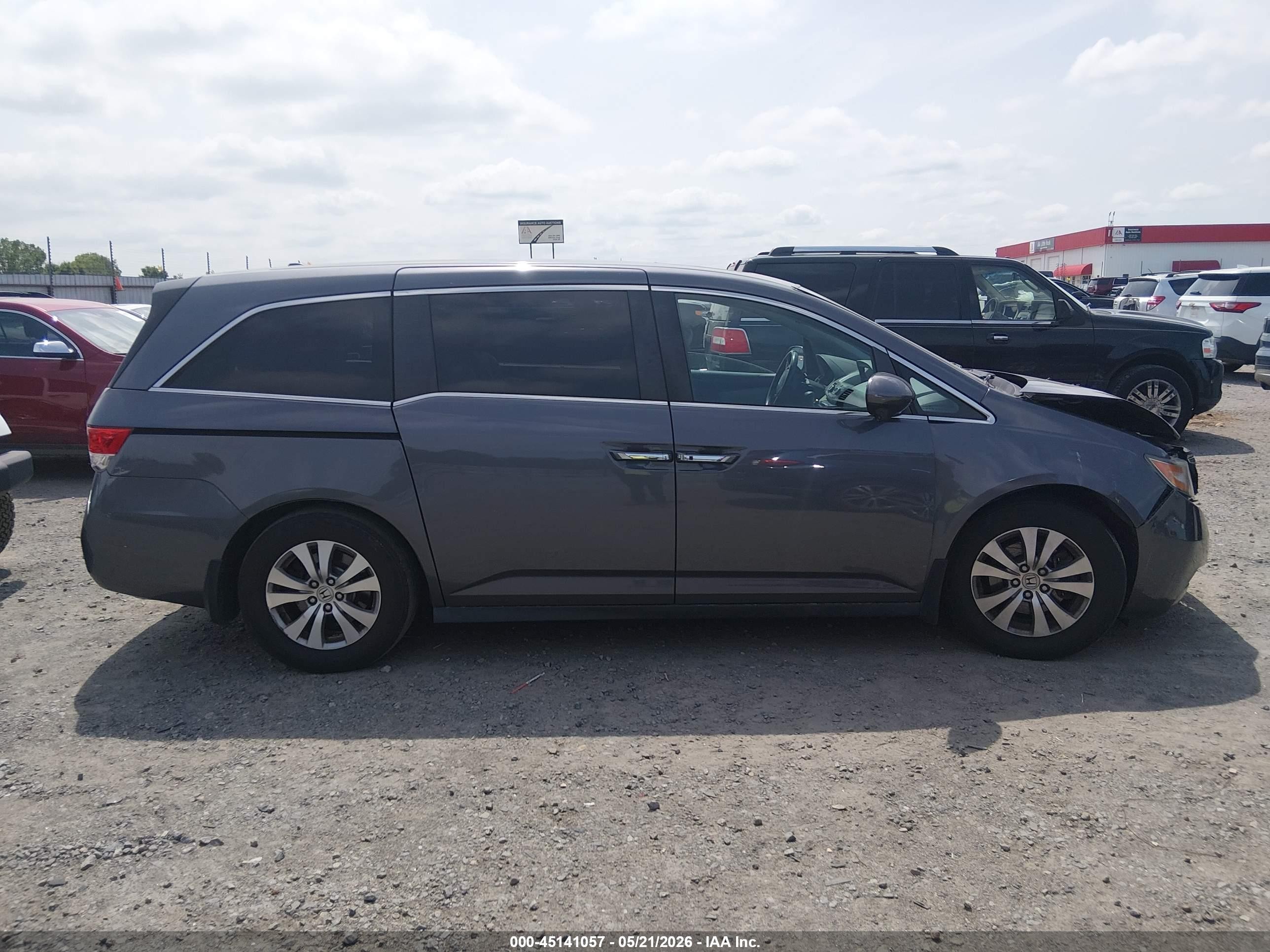 2015 Honda Odyssey Ex-l Gray vin: 5FNRL5H68FB077780