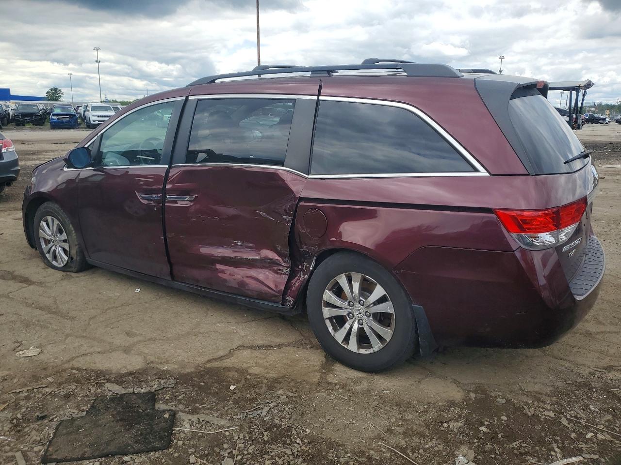 2015 Honda Odyssey Exl Maroon vin: 5FNRL5H68FB081487
