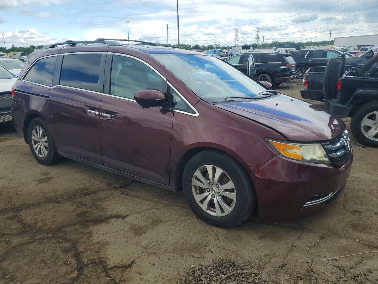 2015 Honda Odyssey Exl Maroon vin: 5FNRL5H68FB081487