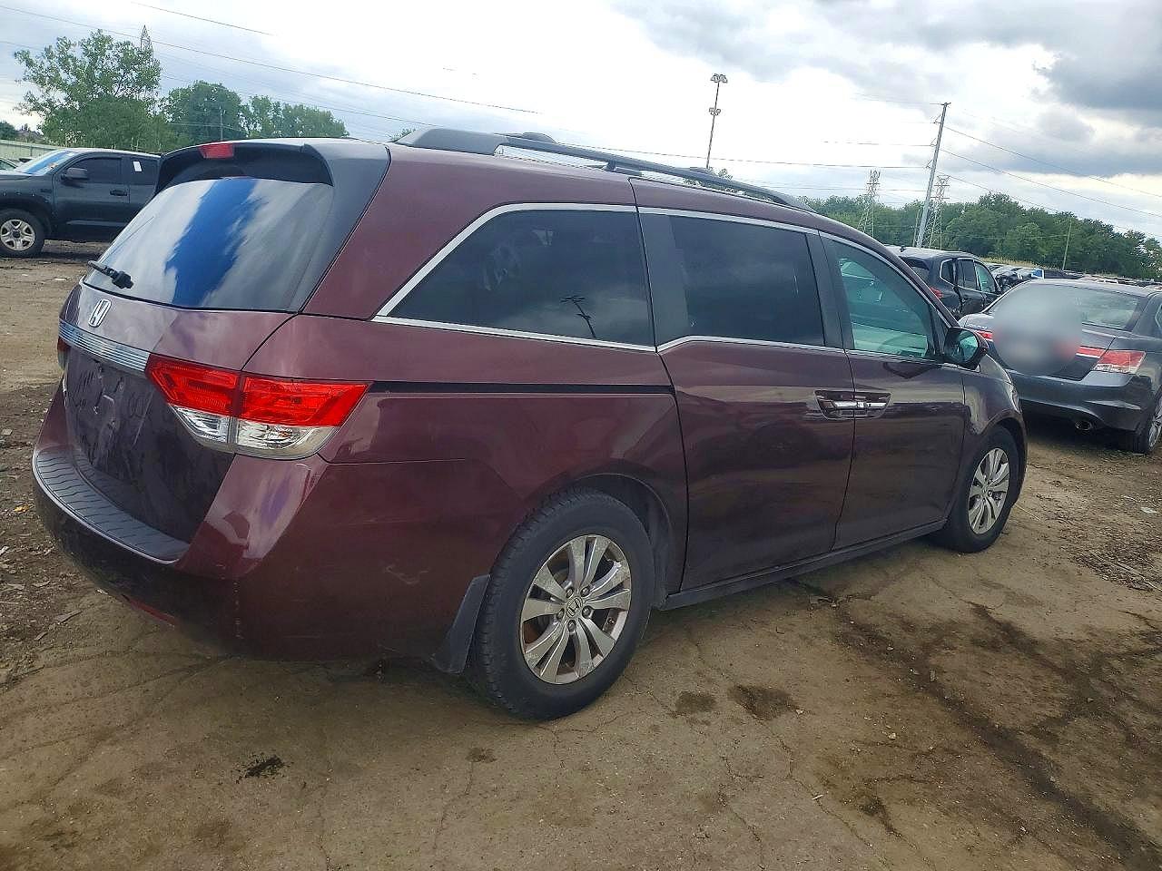 2015 Honda Odyssey Exl Maroon vin: 5FNRL5H68FB081487
