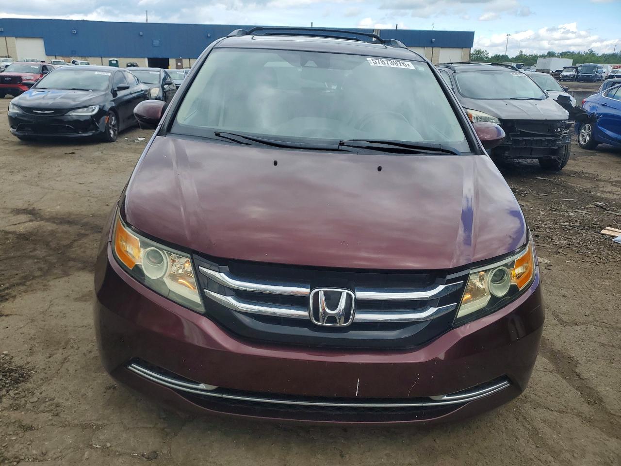 2015 Honda Odyssey Exl Maroon vin: 5FNRL5H68FB081487