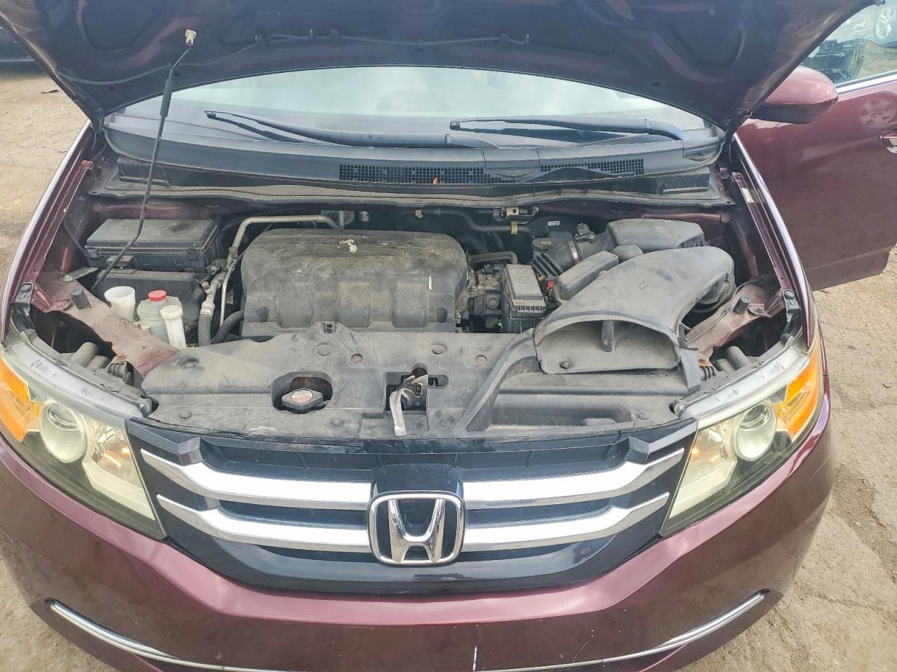 2015 Honda Odyssey Exl Maroon vin: 5FNRL5H68FB081487