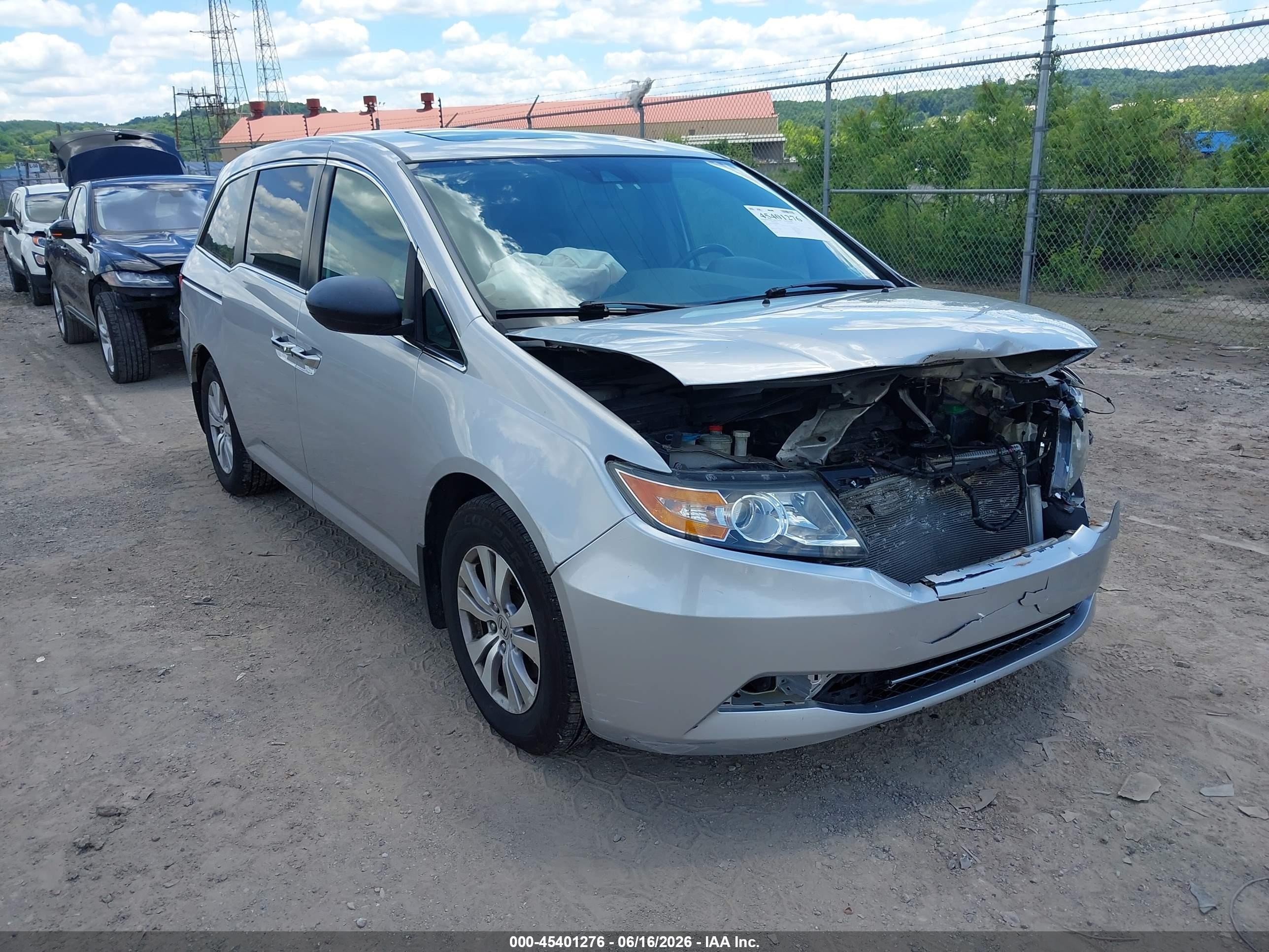 2015 Honda Odyssey Ex-l Gray vin: 5FNRL5H68FB088214